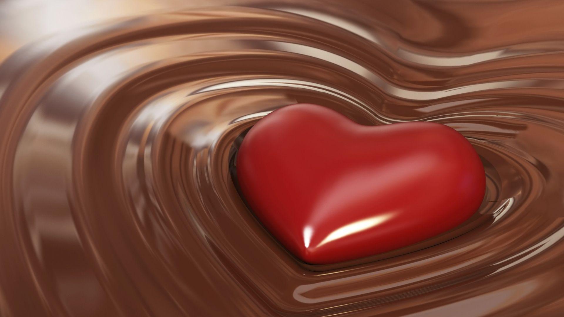 Chocolate Heart foh u. Chocolate hearts, Valentines day