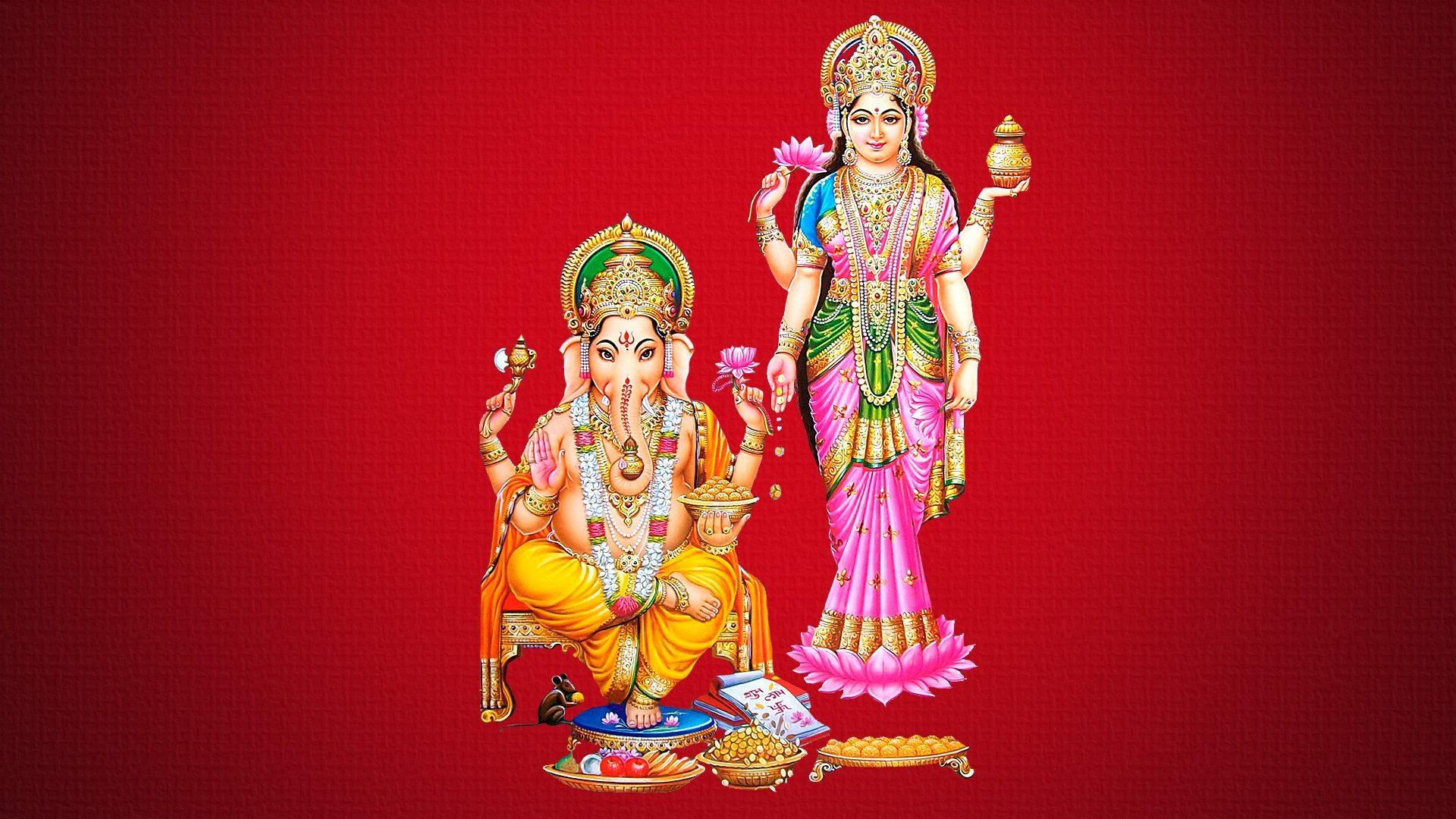 Mata Laxmi And Ganesh