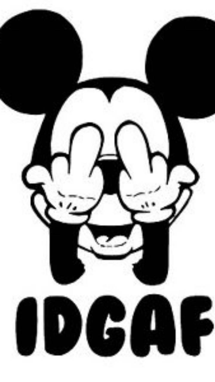 Mickey Middle finger wallpaper