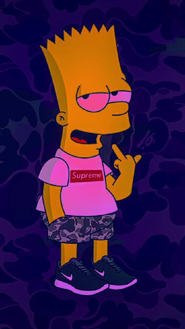 Bart Simpson Middle Finger, HD Wallpaper & background