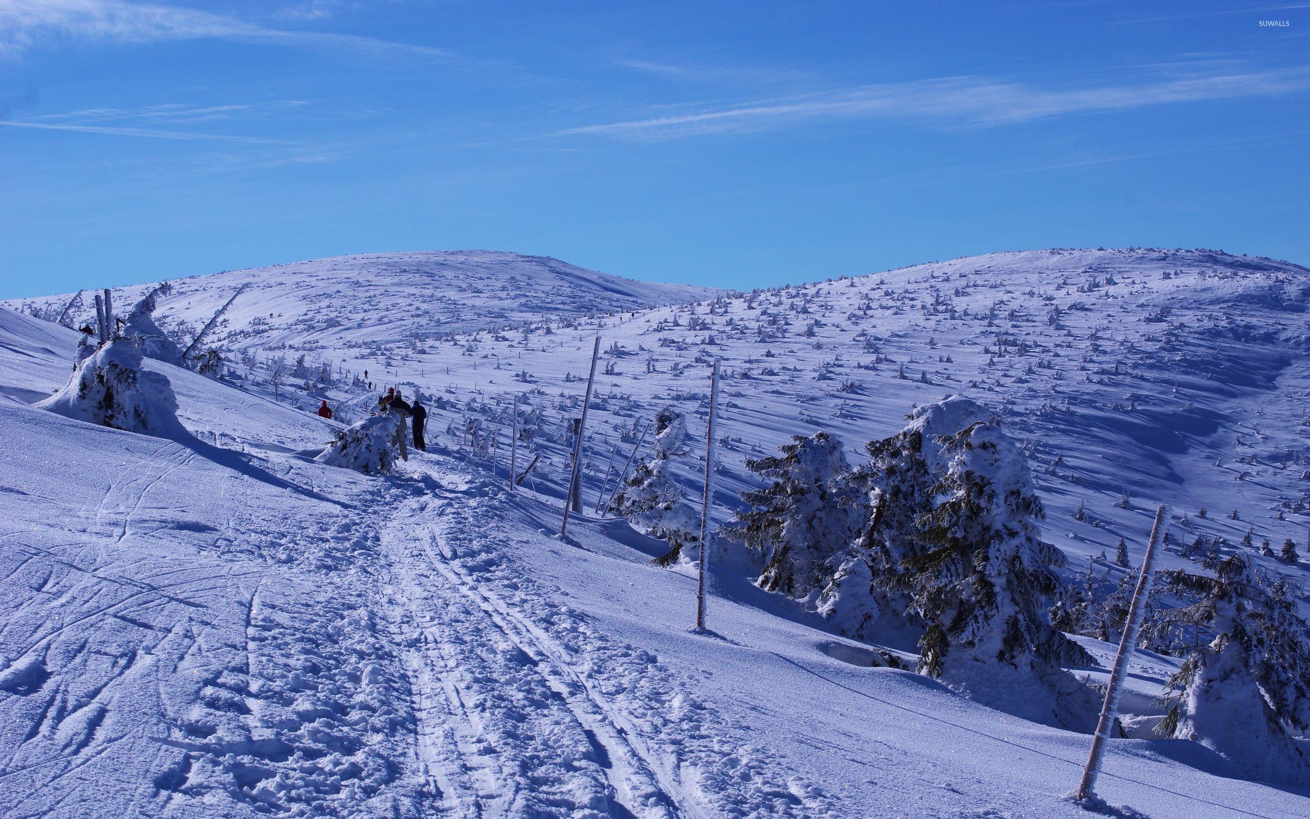 Snowy hills wallpaper wallpaper