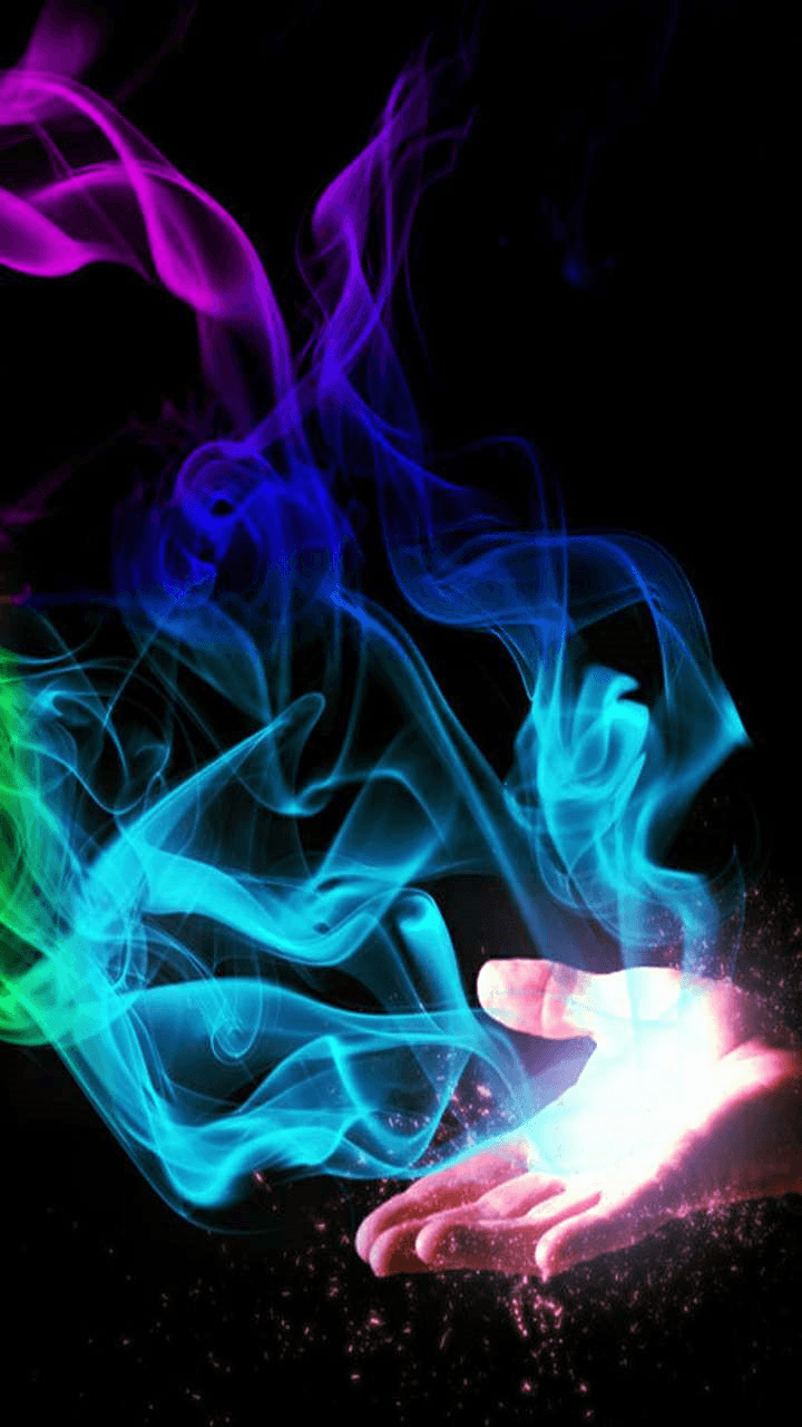 colorful smoke wallpaper note 10 oppo f13 reno mi9