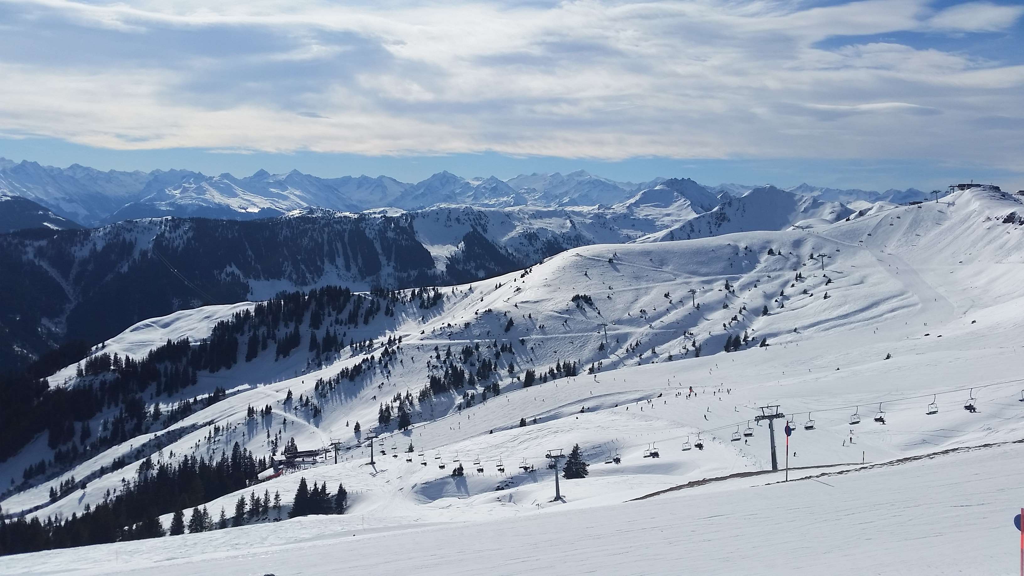 alpine, austria, horizon, lift, mountains, ski lift, snow