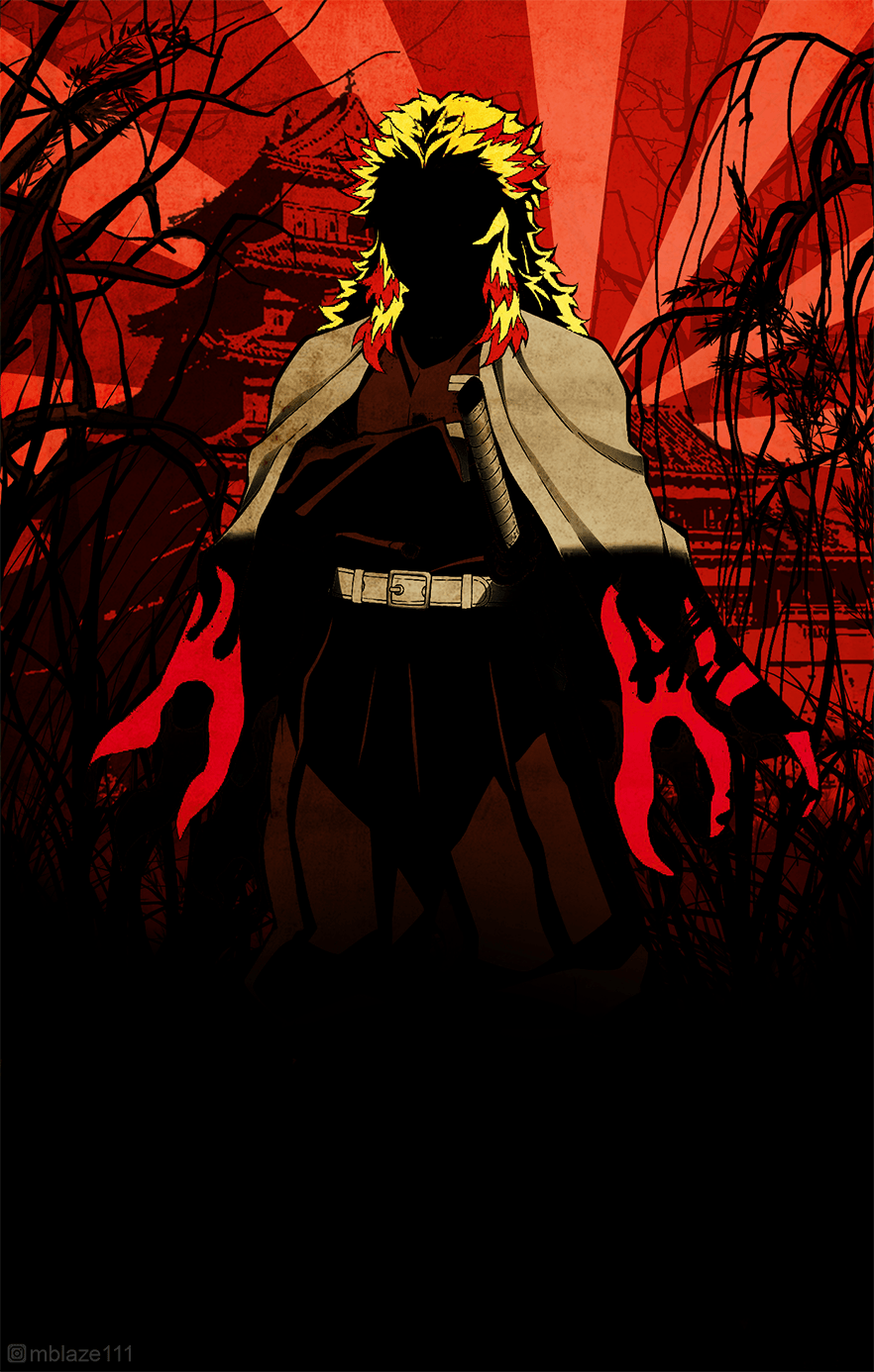 I made Kyojuro Rengoku wallpaper. Hope you guys like it. Also added Ancient Japan feel to the wallpaper as suggested