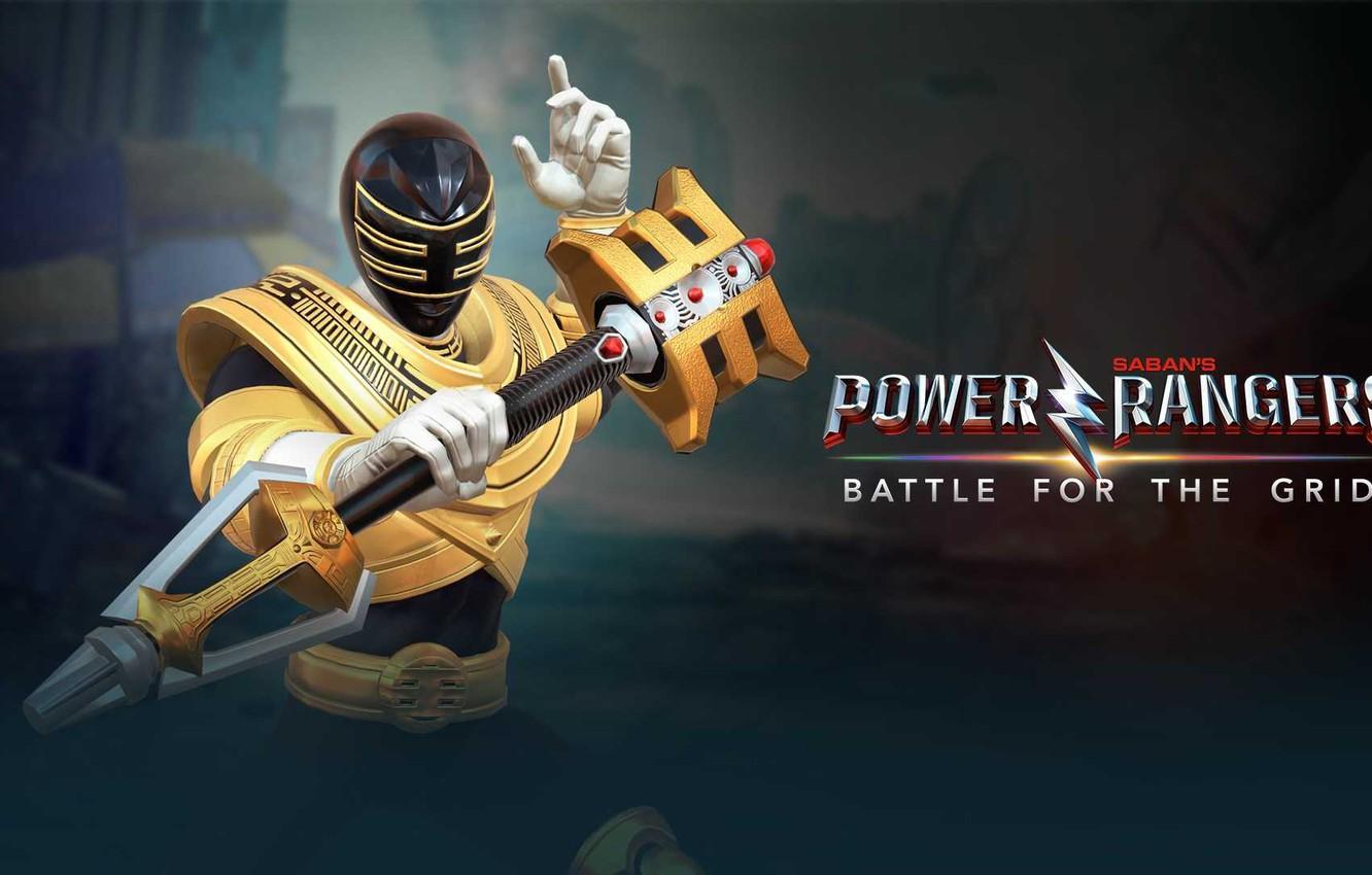 Wallpaper game, armor, weapon, warrior, Power Rangers, staff, Zeo, gold ranger, nWay, Power Rangers: Battle for the Grid, Trey of Triforia image for desktop, section игры