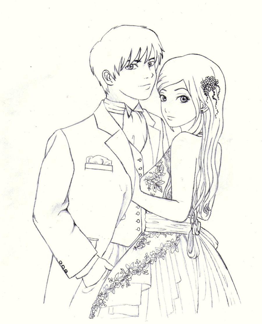 Drawn Hug Cute Doll Couple Of Anime Couple, HD
