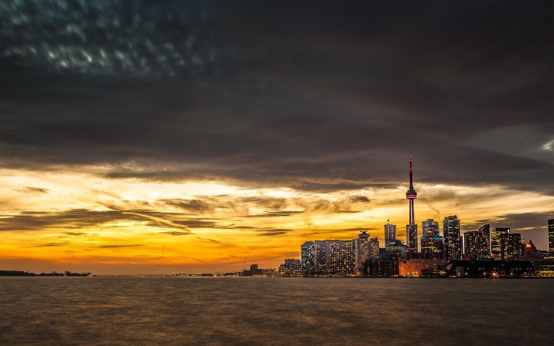 Sunset In Toronto HD desktop wallpaper, Widescreen, High