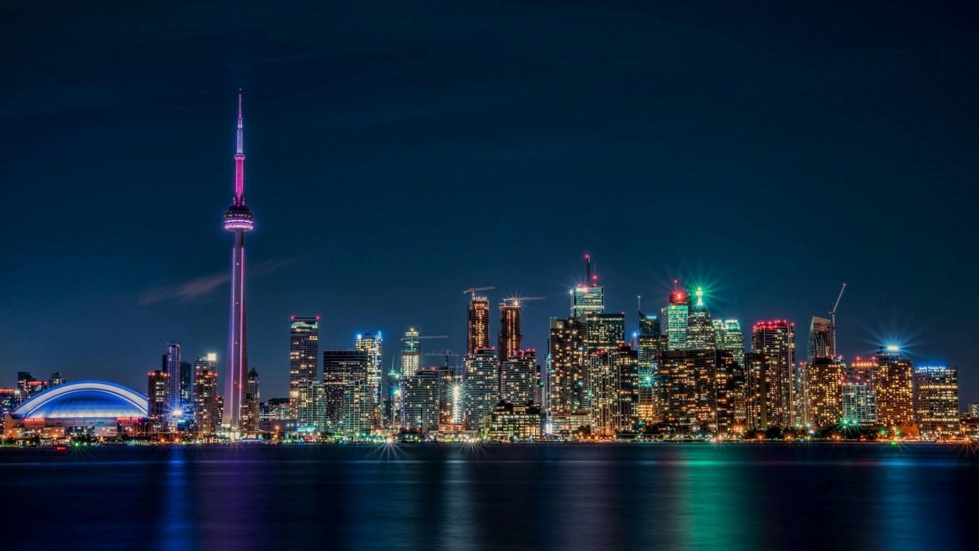 Toronto Skyline At Sunset Wallpapers Wallpaper Cave