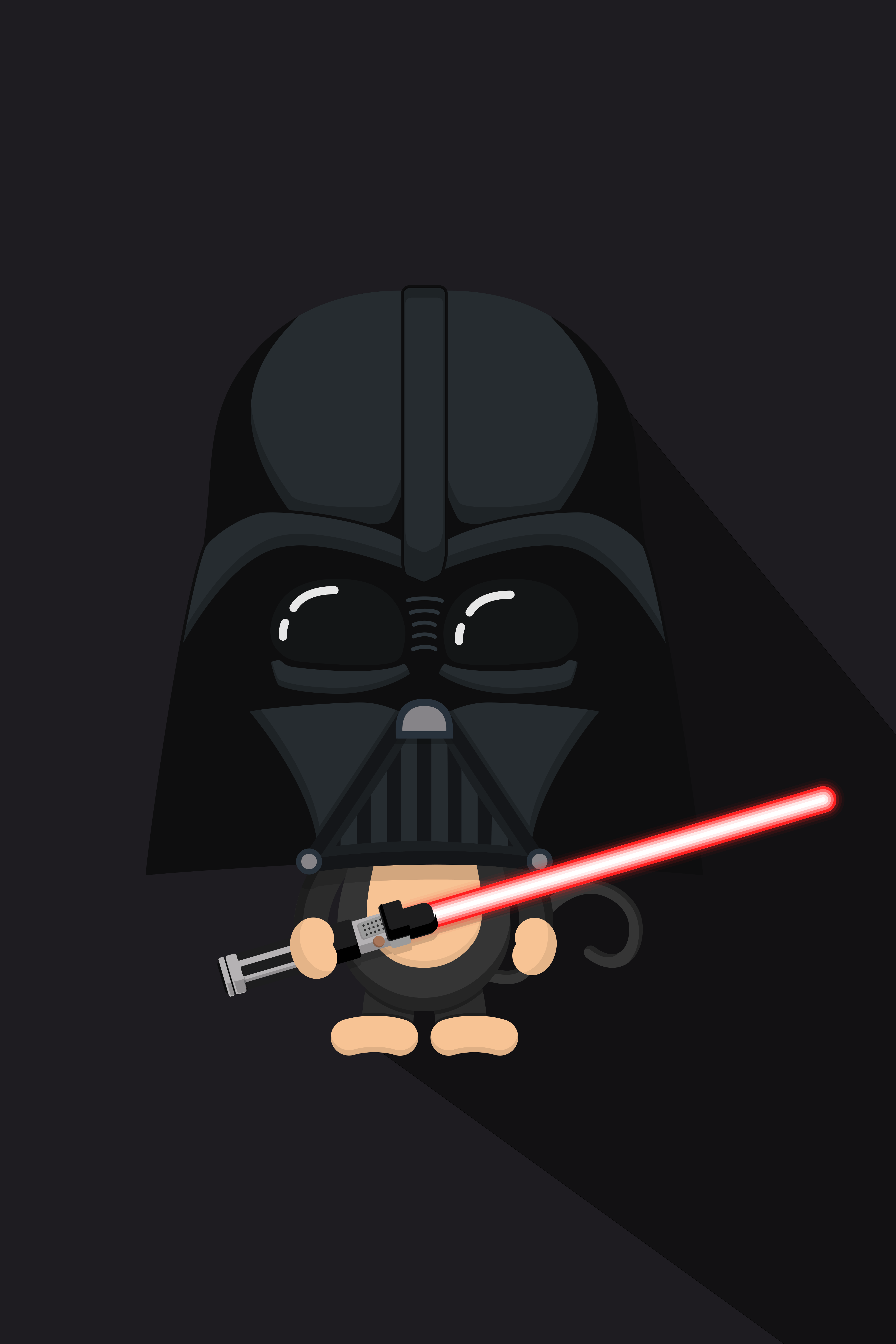 Darth Vader MonKey By Yekta Minimalist Wallpaper