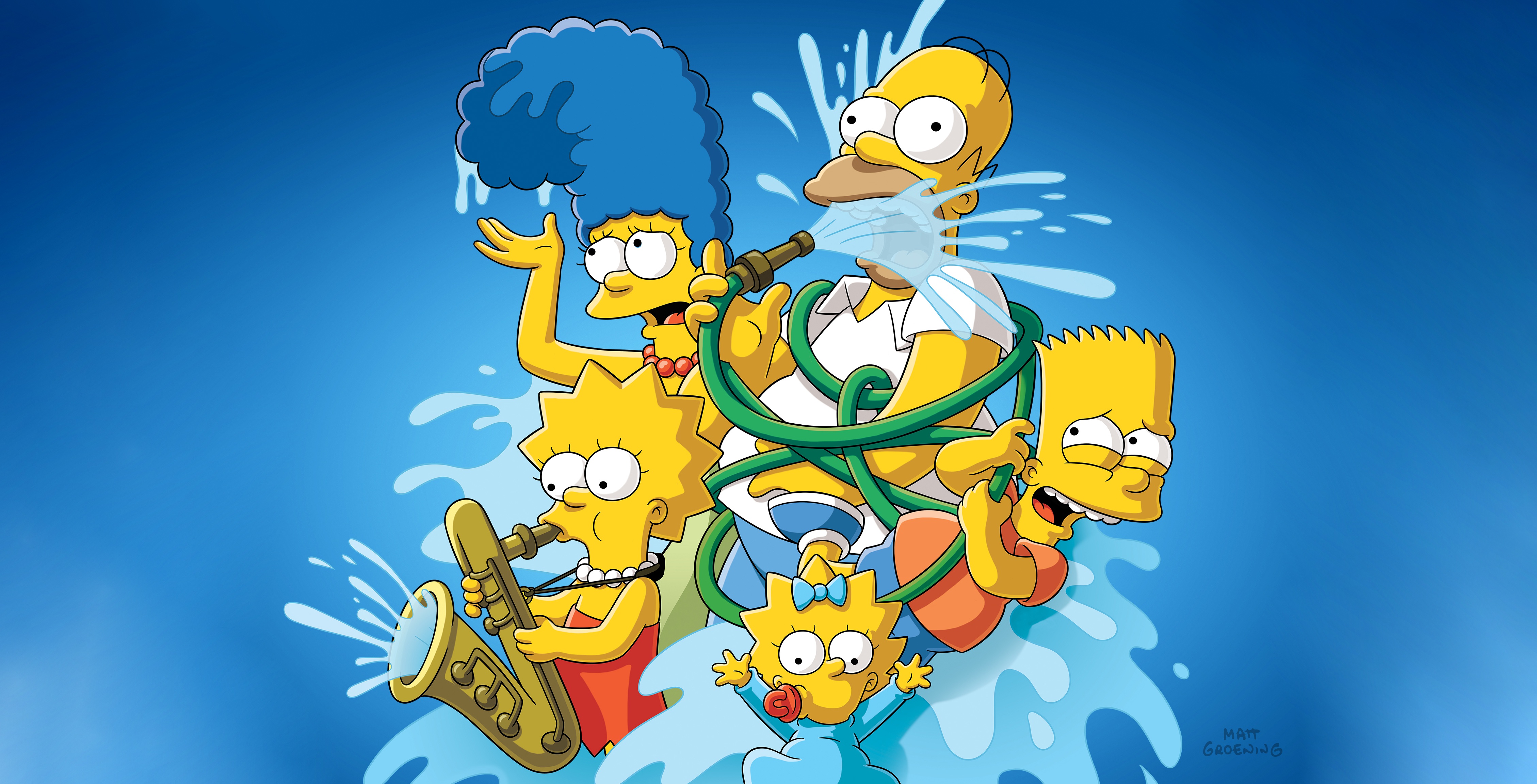 The Simpsons, Maggie Simpson, Cartoon, Homer Simpson, Lisa