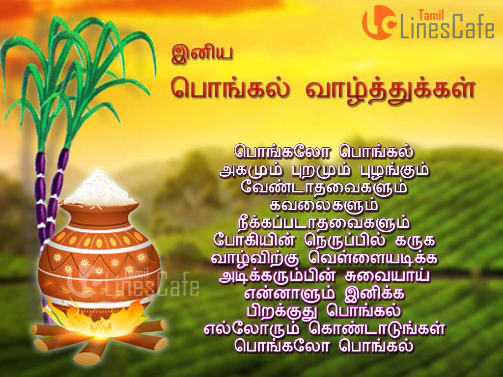Pongalo Pongal Tamil Poems Image For Fb Share. Tamil