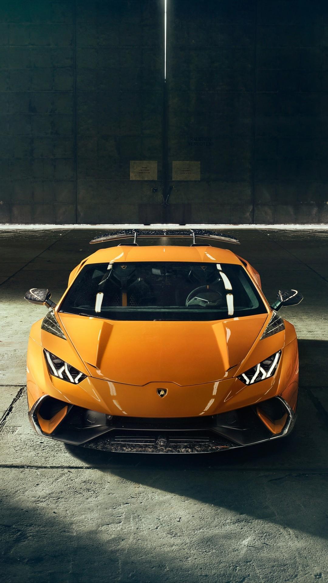 Download 1080x1920 Lamborghini Huracan, Orange, Supercars