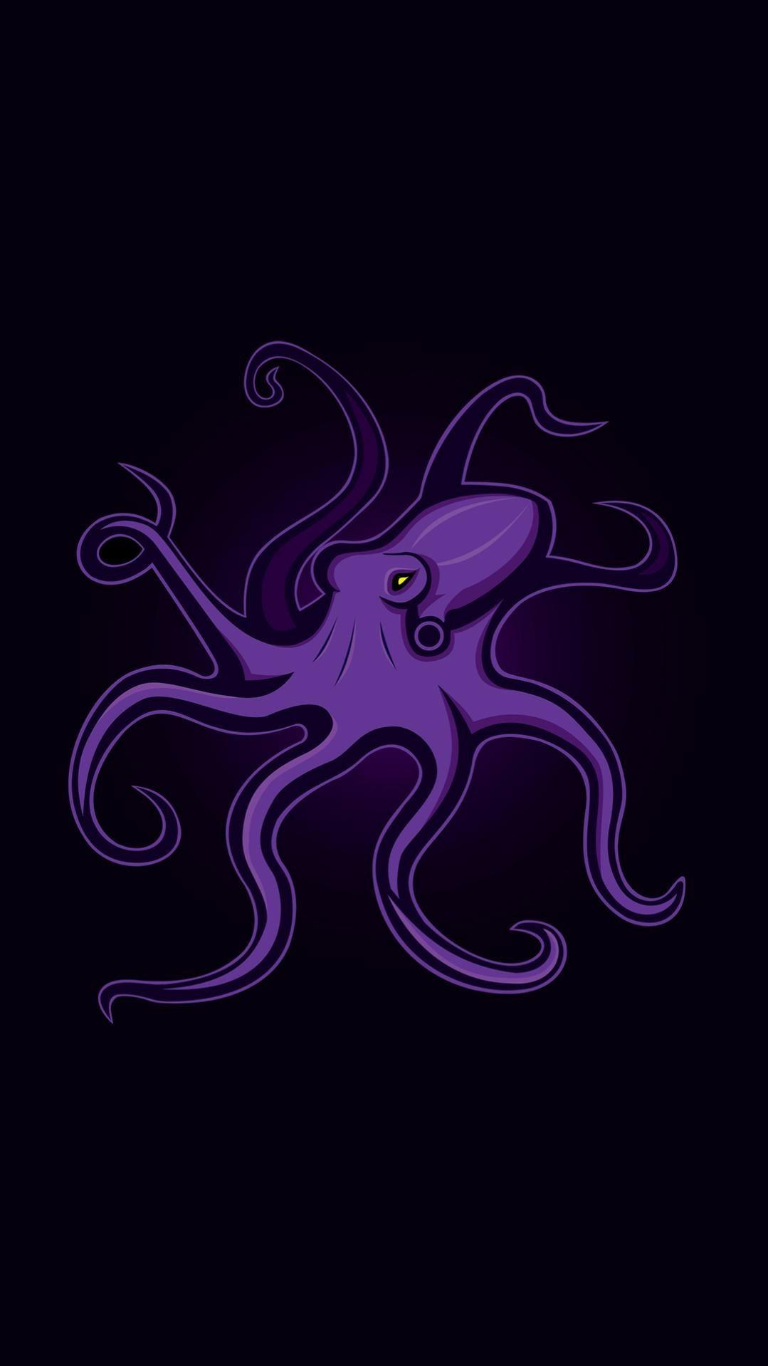 iPhone Wallpaper. Purple, Octopus, Violet, Cephalopod