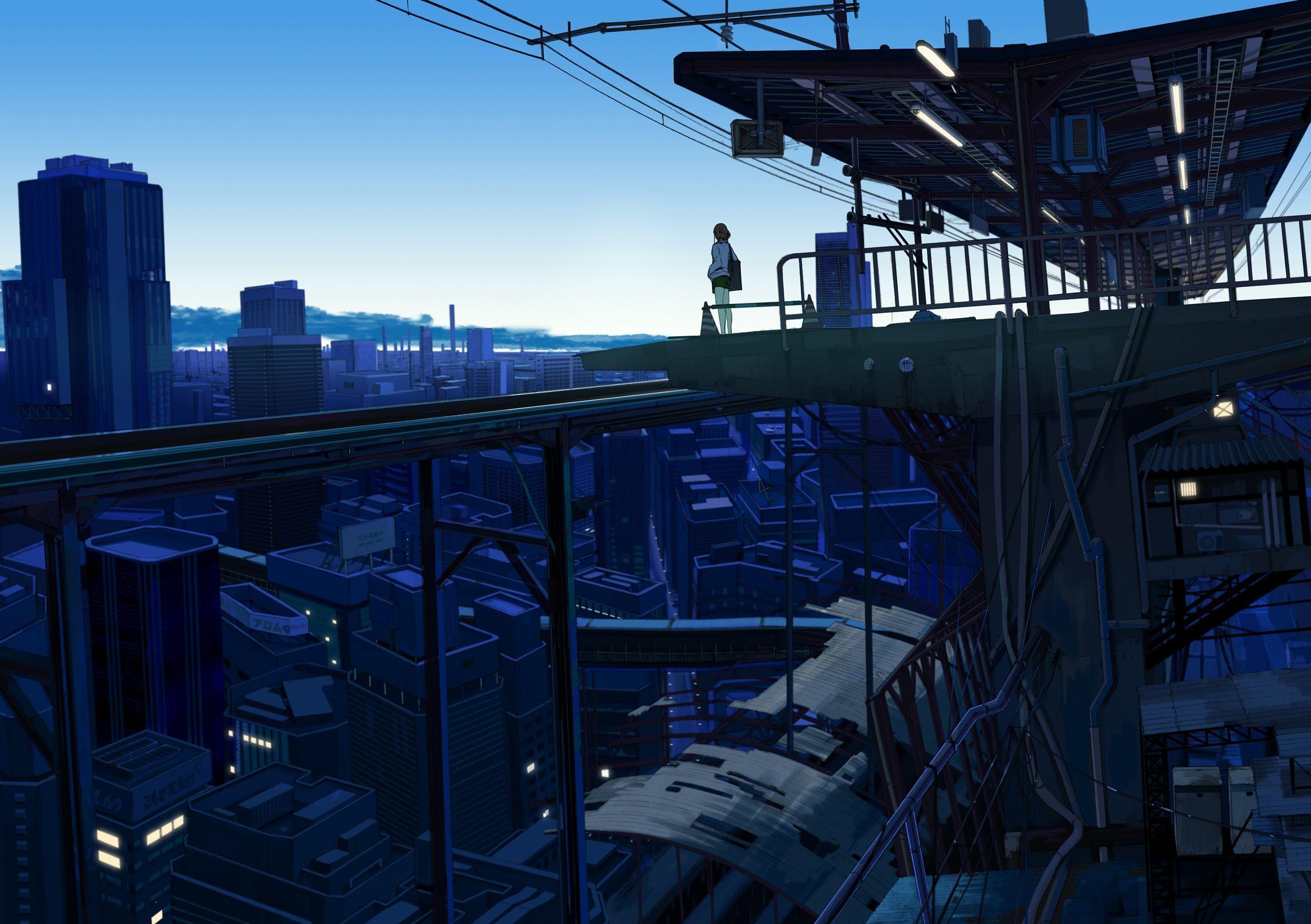 Aesthetic Anime Dark City Background Wallpaper Portal
