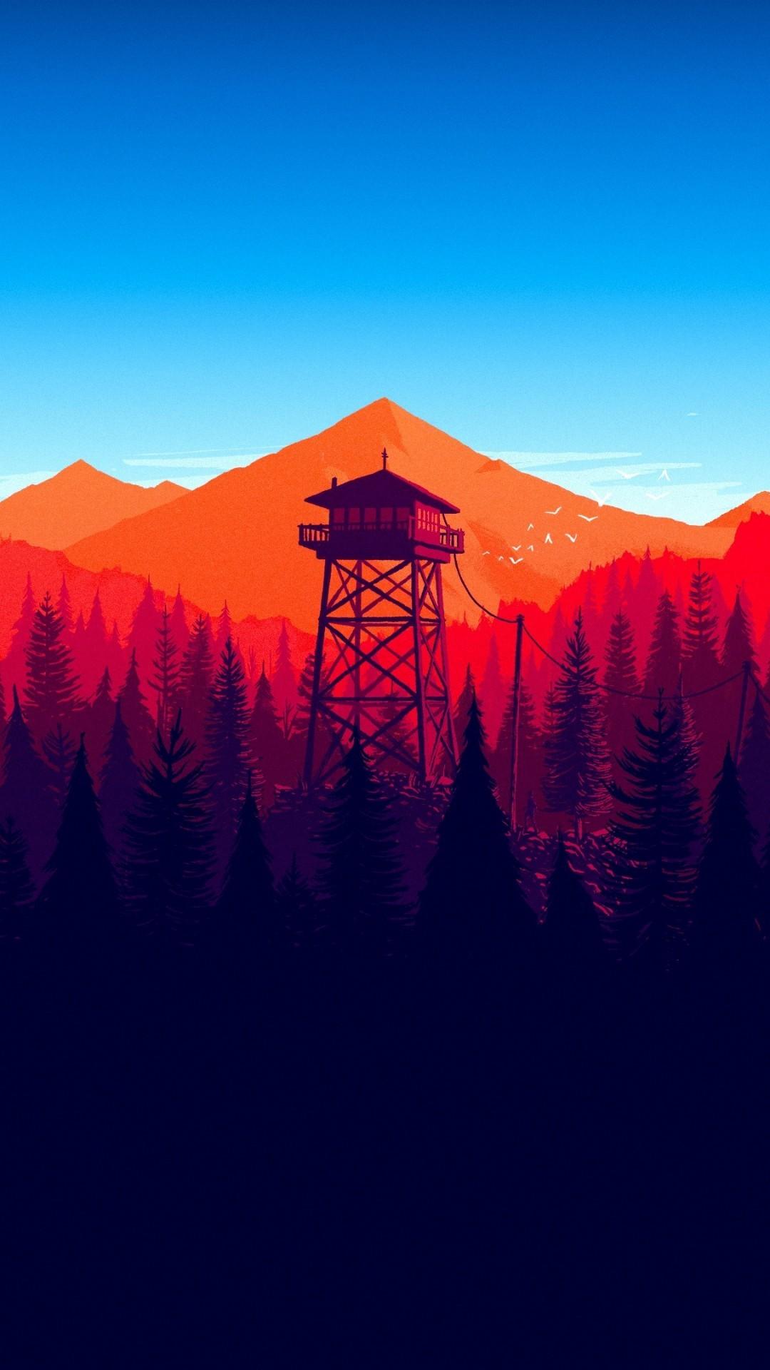 Download 1080x1920 Firewatch, Forest, Landscape, In Game