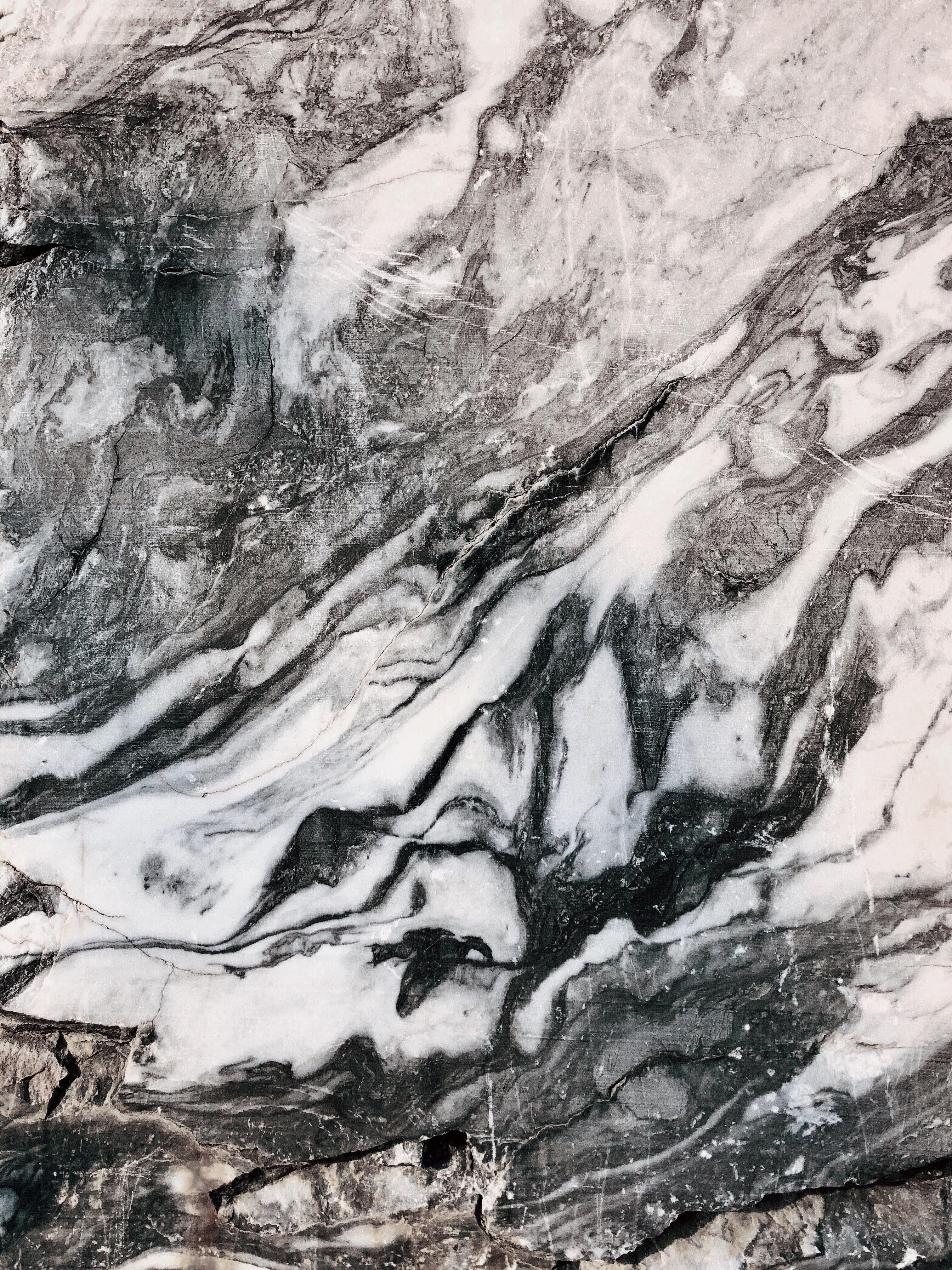 Gray and Black Marble Slab · Free