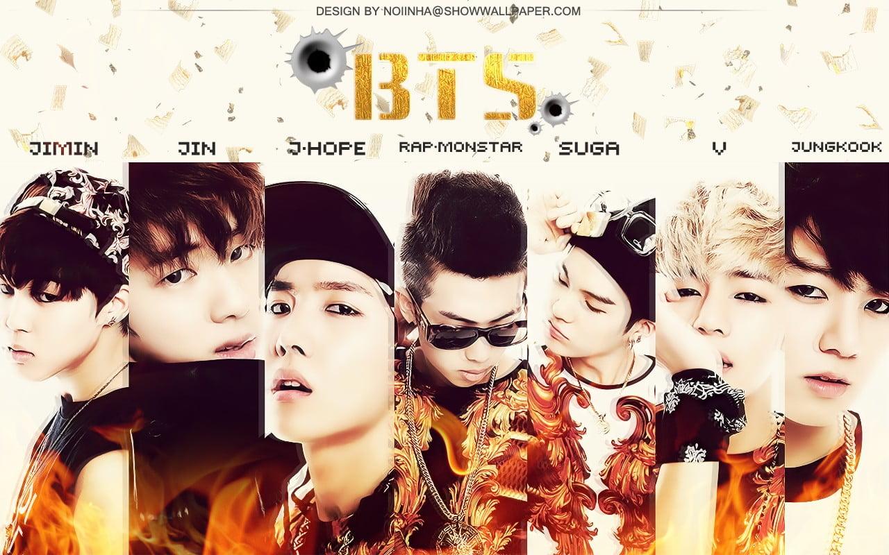 BTS Poster, BTS, K Pop, V Bts, Rap Monster HD Wallpaper