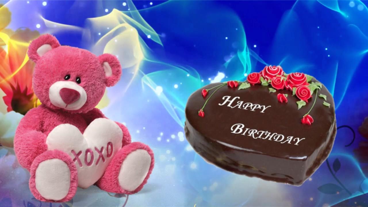 Happy Birthday Wishes Teddybear Background Animation Video
