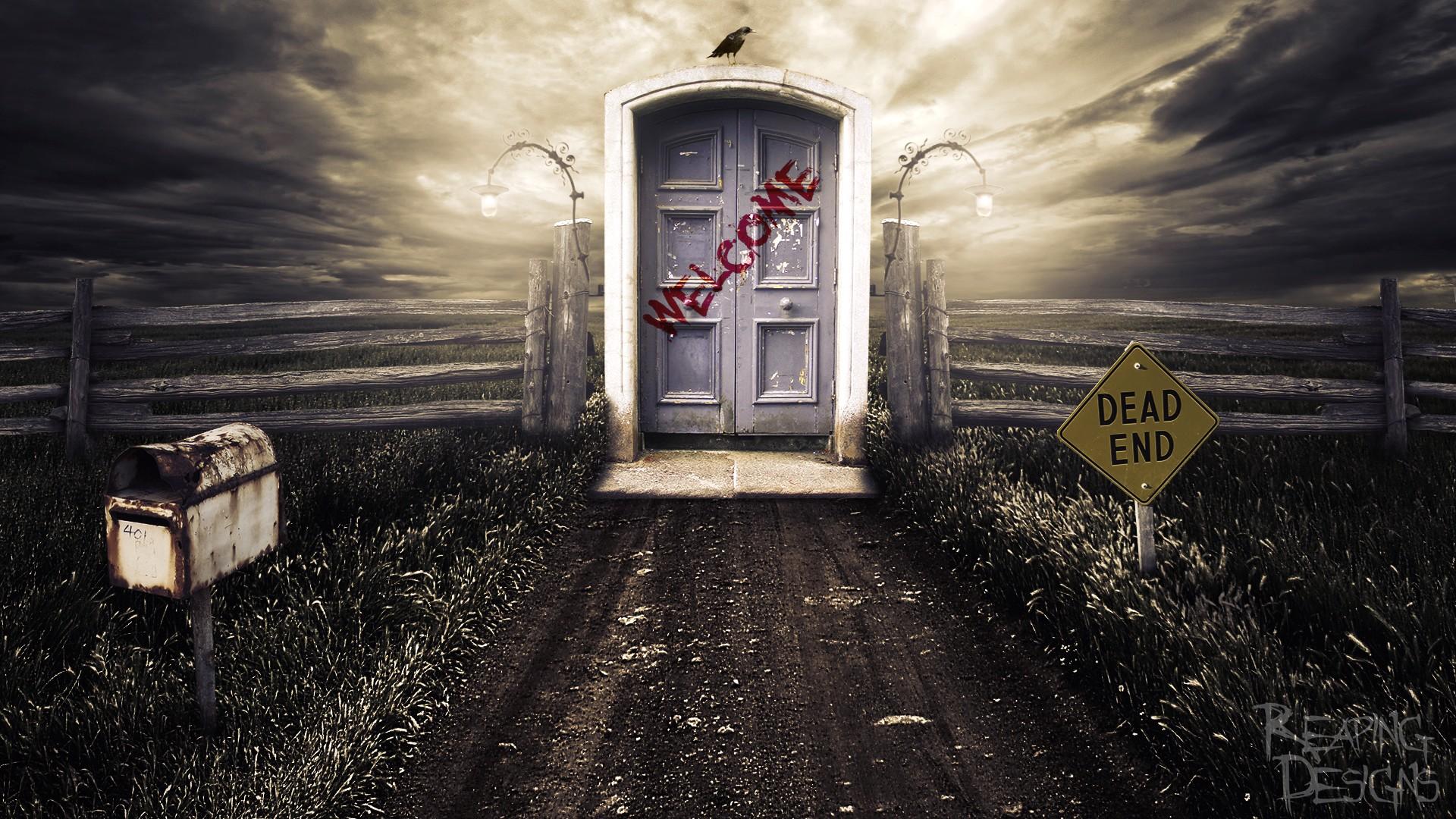 signs, welcome, digital art, gates, mail box, door wallpaper