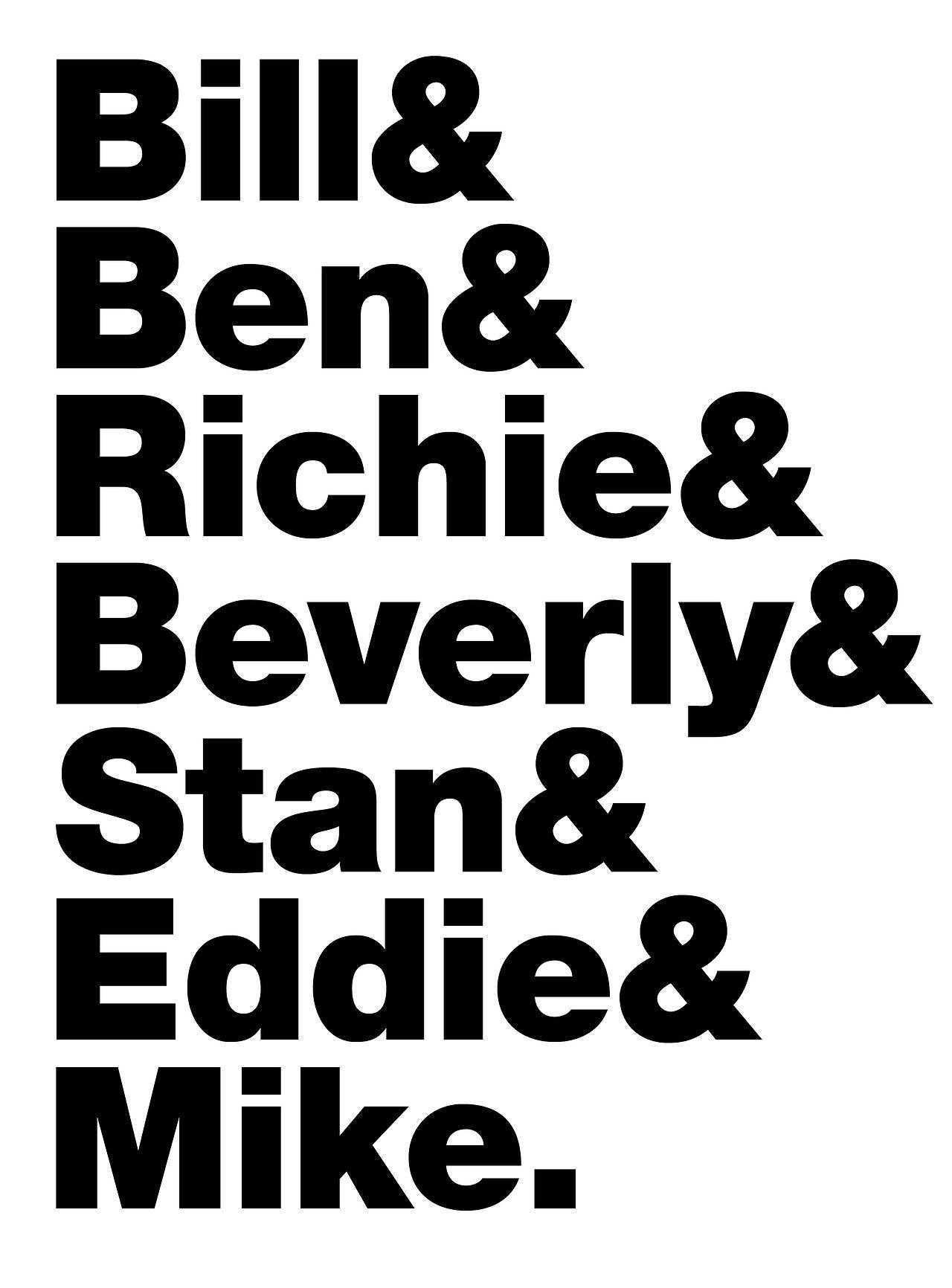 Stephen King's It. Bill & Ben & Richie & Beverly & Stan