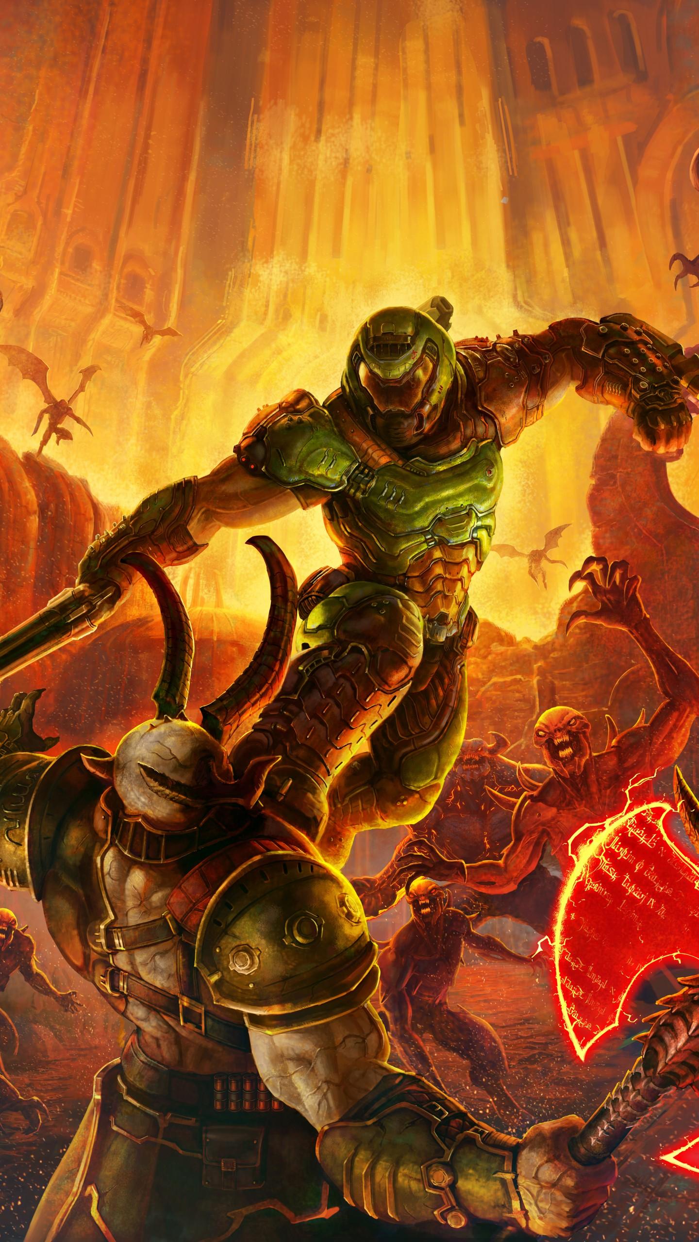 Wallpaper Doom Eternal, Nintendo Switch, PC Games, Xbox One