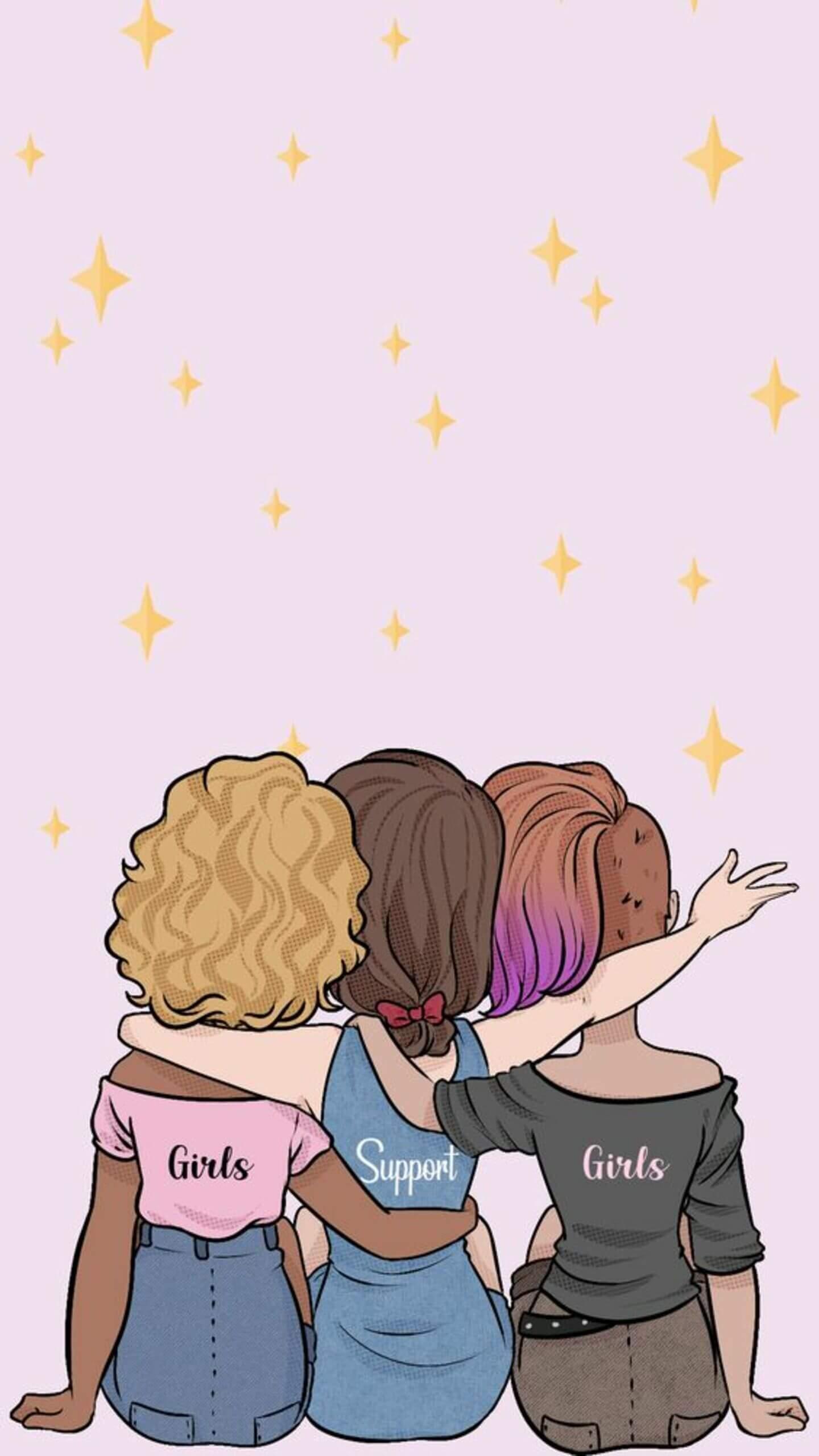 Girls Friendship Ecards In 2020. Best Friends Cartoon, Best, Two Friends HD  phone wallpaper | Pxfuel