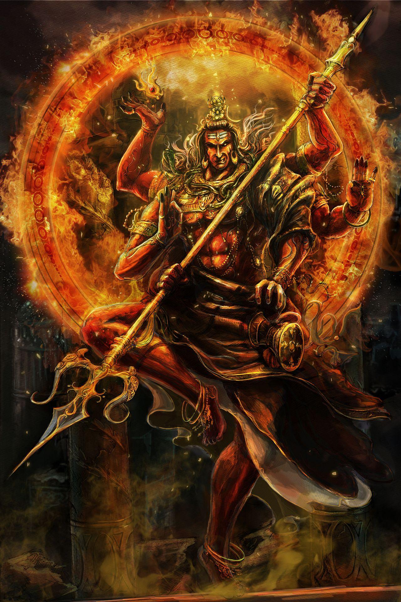 湿婆 - 原创作品 - 站酷（ZCOOL). Rudra shiva, Lord shiva painting, Shiva wallpaper