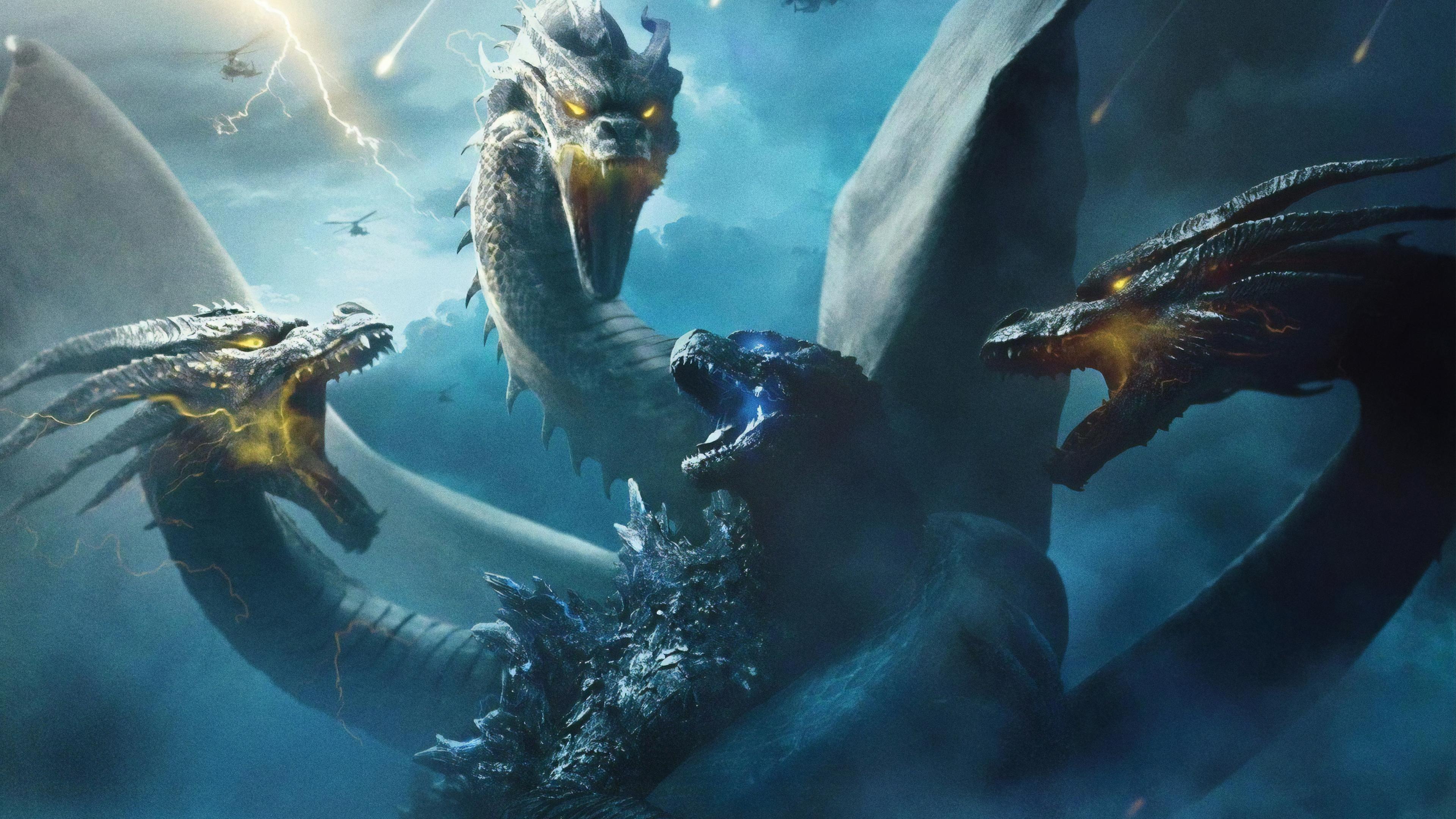 Godzilla King of the Monsters King Ghidorah 4K Wallpaper