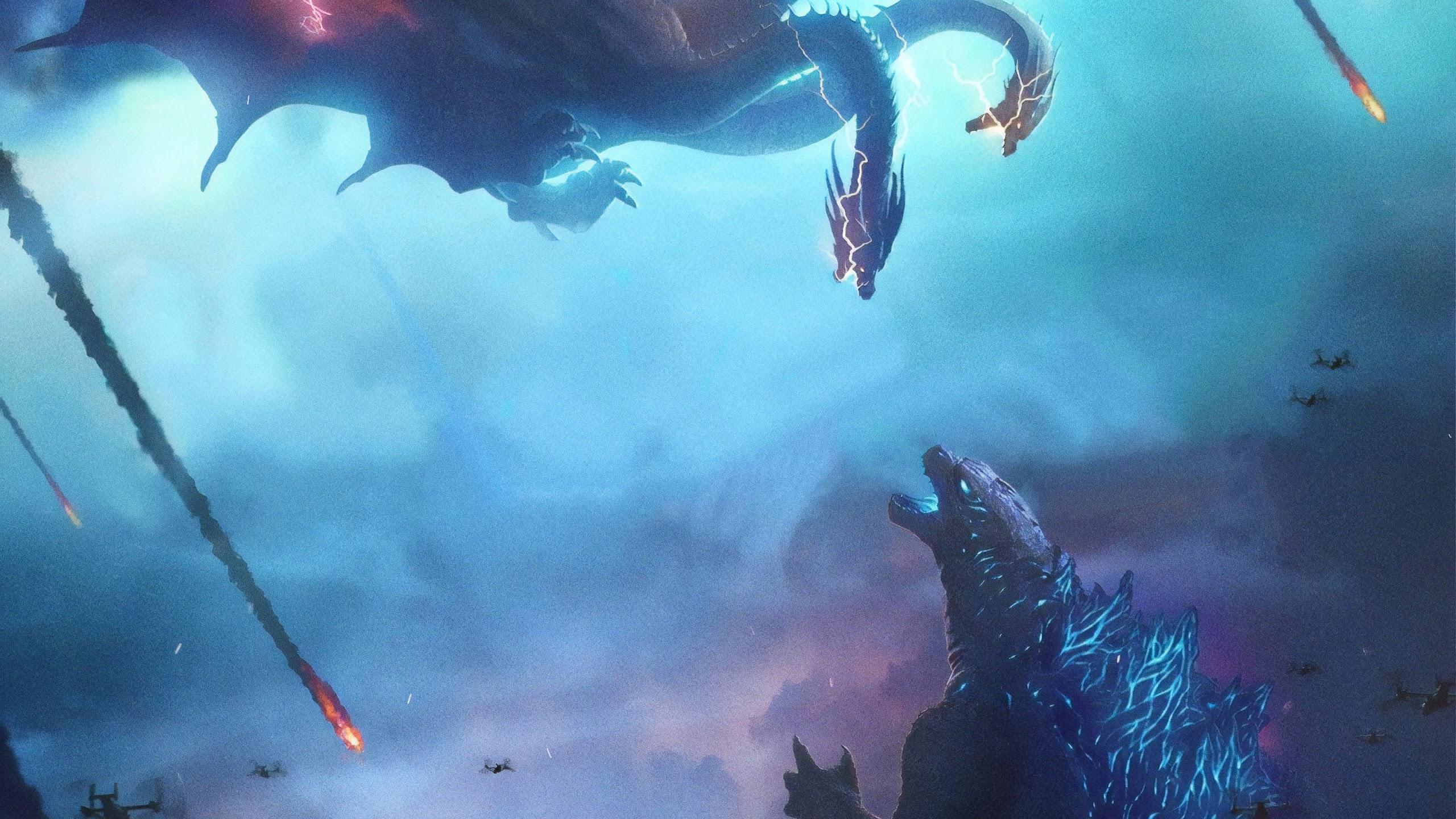 Godzilla vs. King Ghidorah Godzilla: King of the Monsters 4K Wallpaper