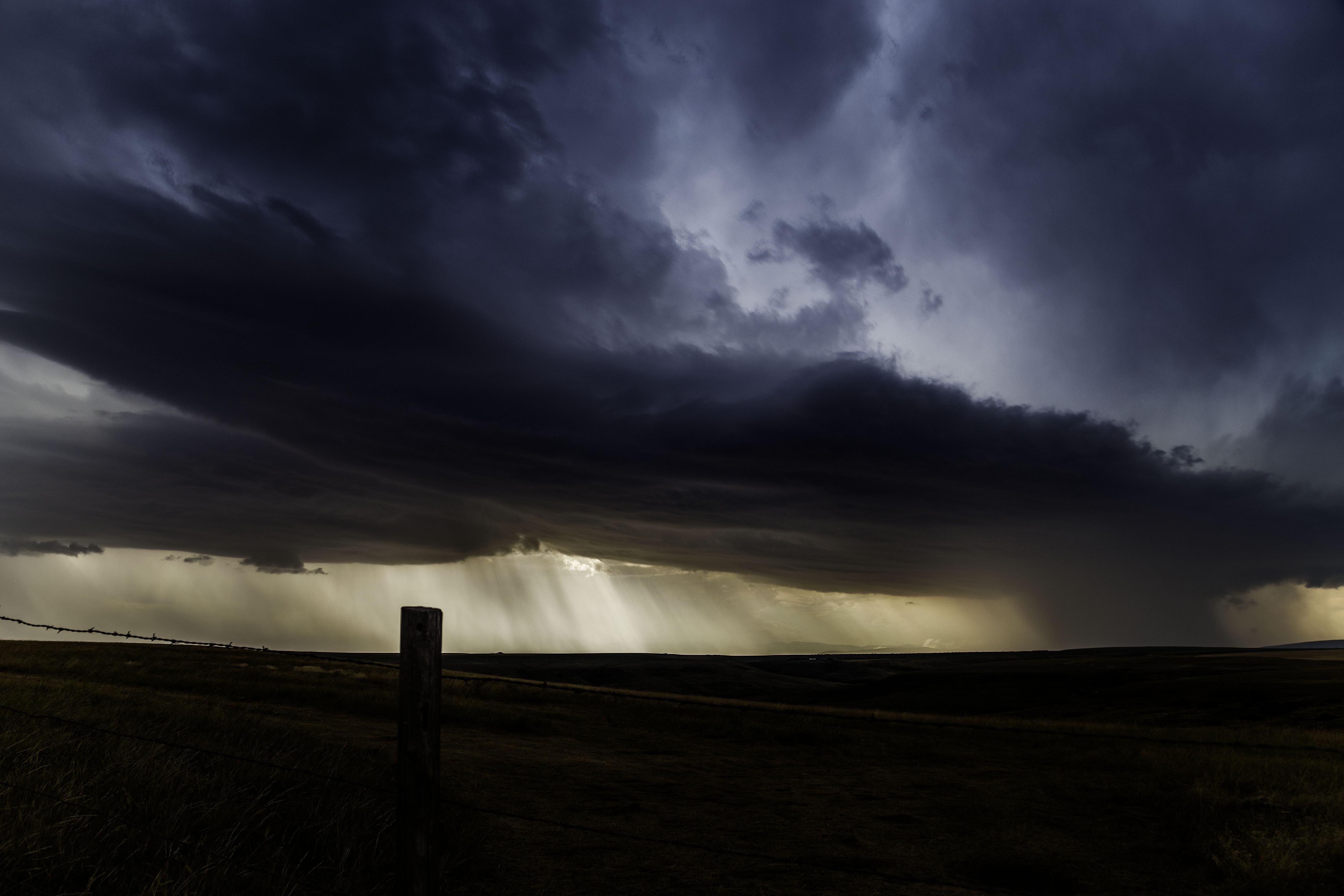 Photo Manipulation, Storm, Clouds, Rain, Nature, Valley