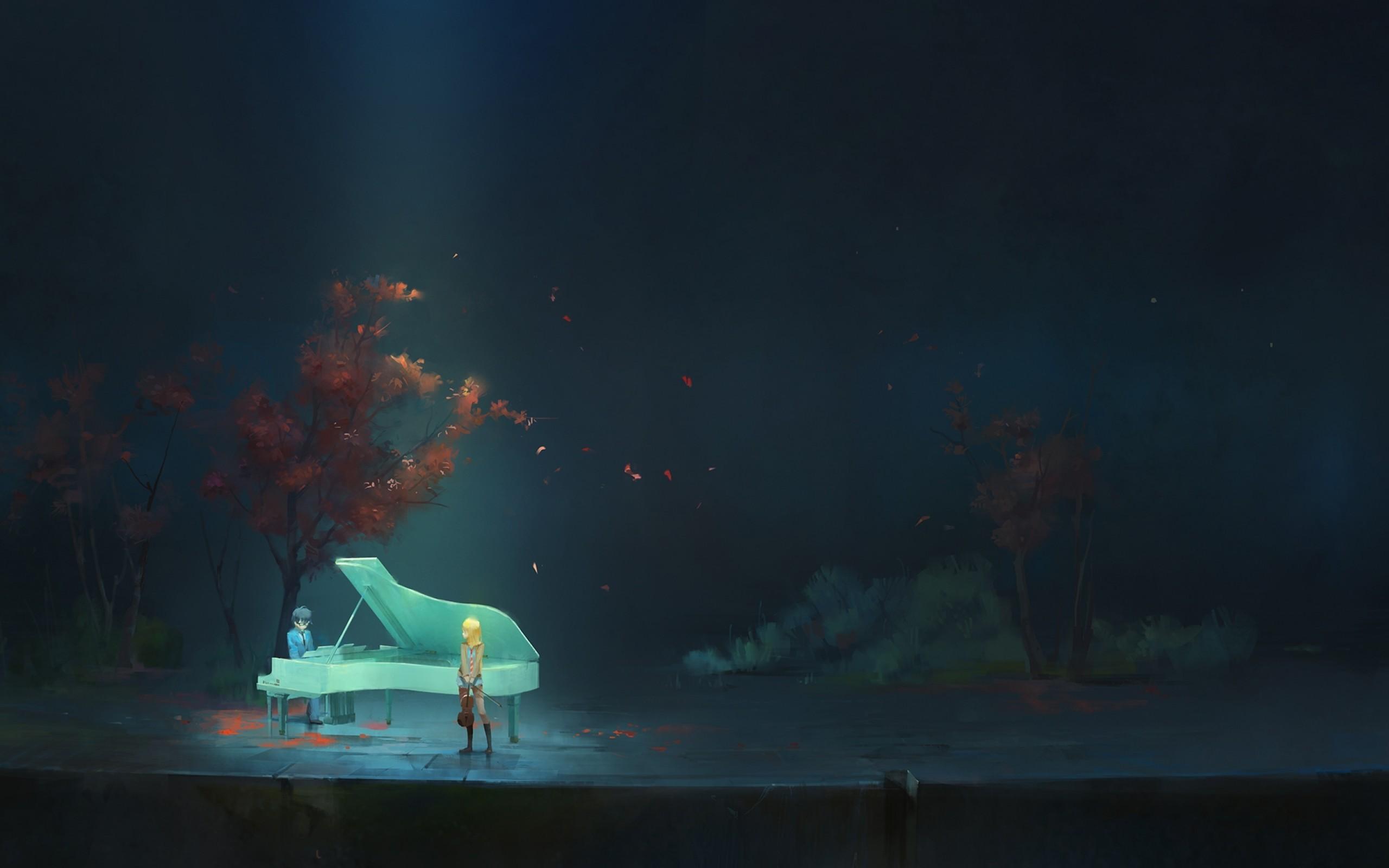 Download 2560x1600 Your Lie In April, Miyazono Kaori, Arima