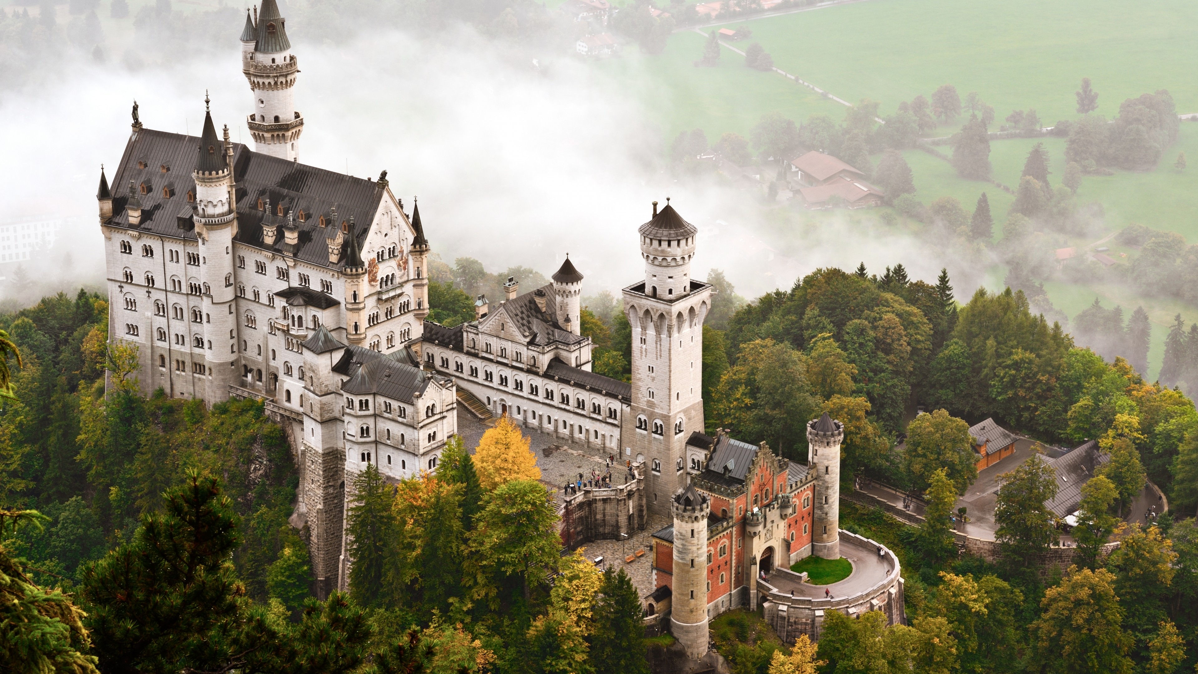 Wallpaper Neuschwanstein castle, Bavaria, Germany, tourism, travel