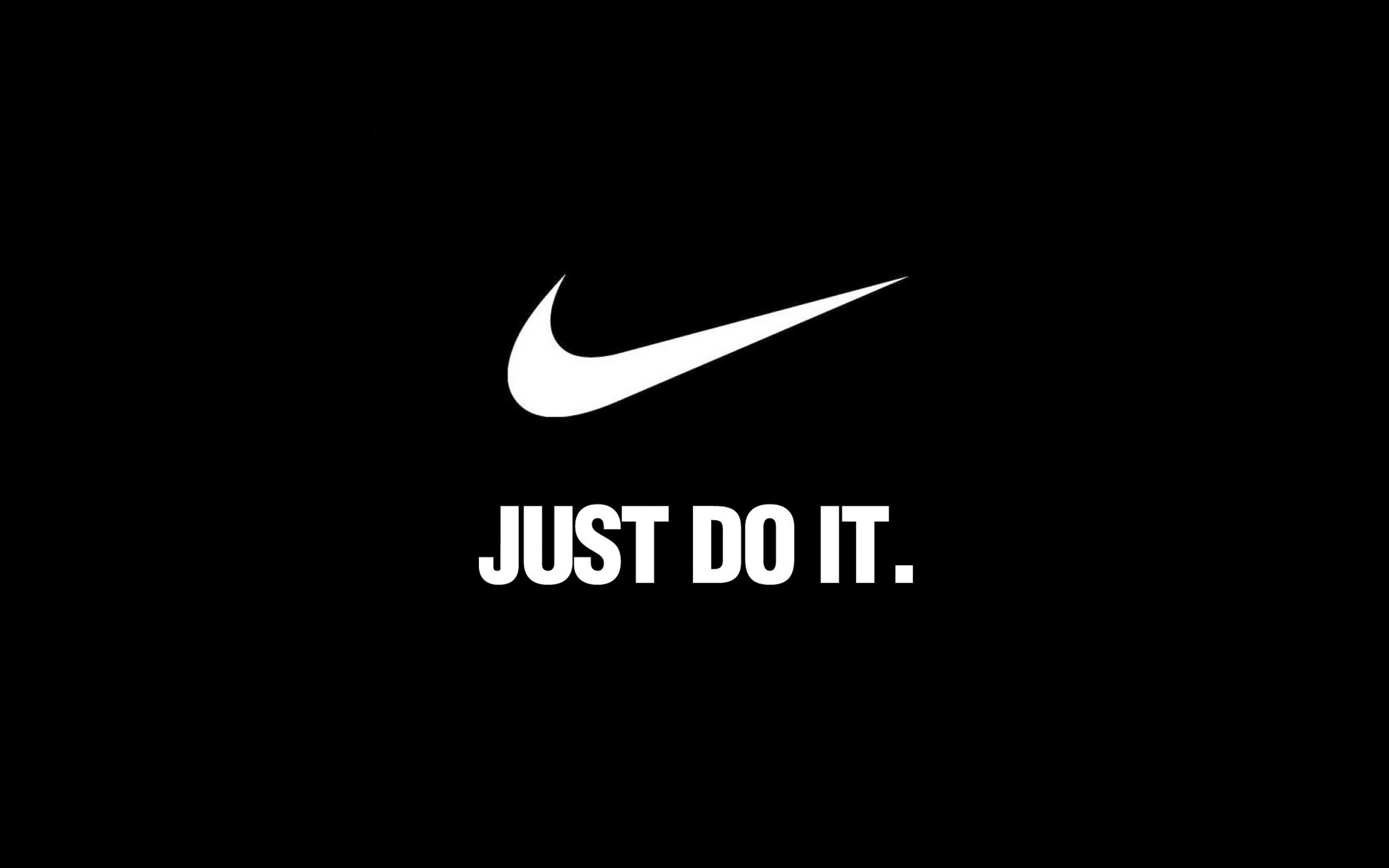 Nike Just Do It Dark Simple Minimal Logo Art