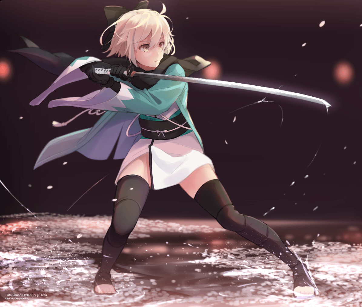 Anime 1195x1014 Fate Grand Order Sakura Saber Flowers Cherry
