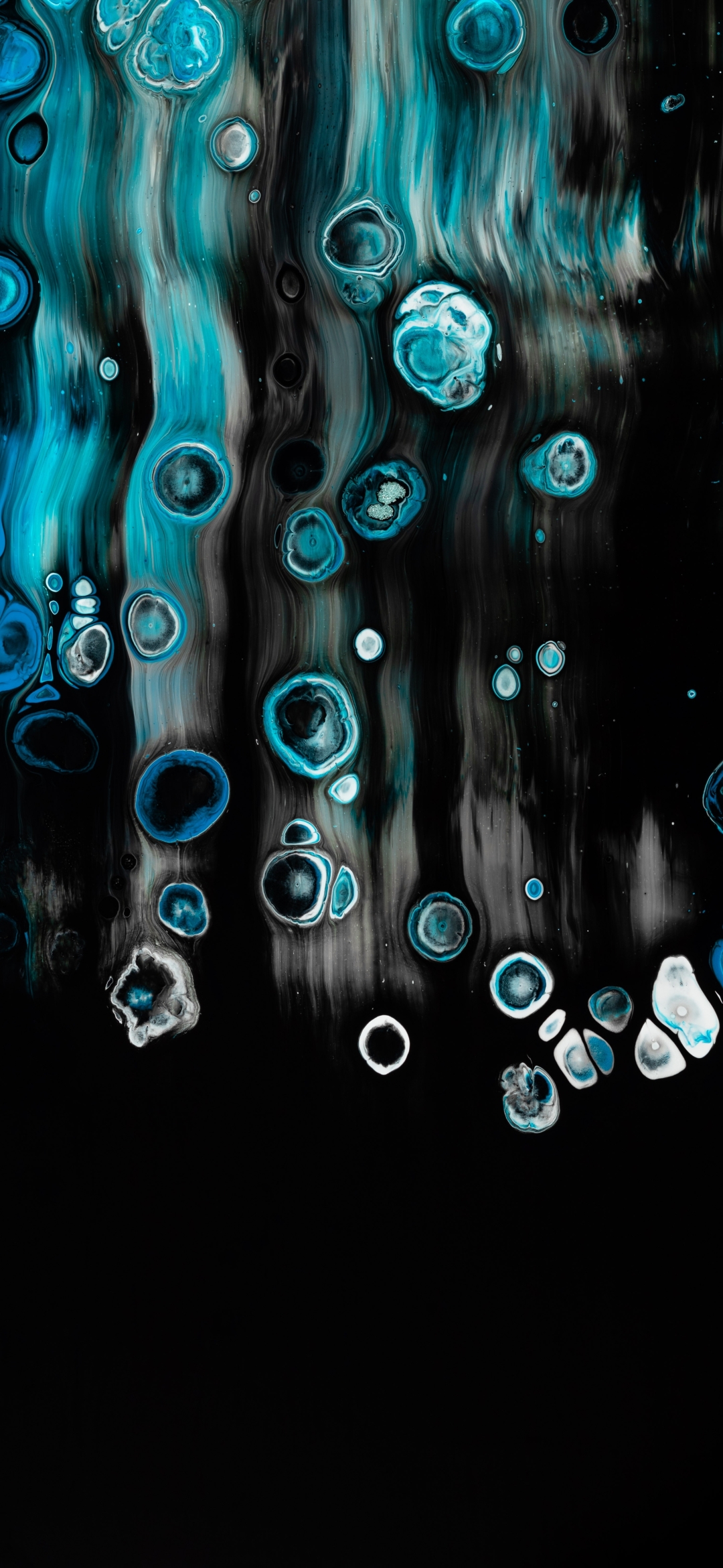 Blue And Black Abstract Paint 1080x2340 Resolution