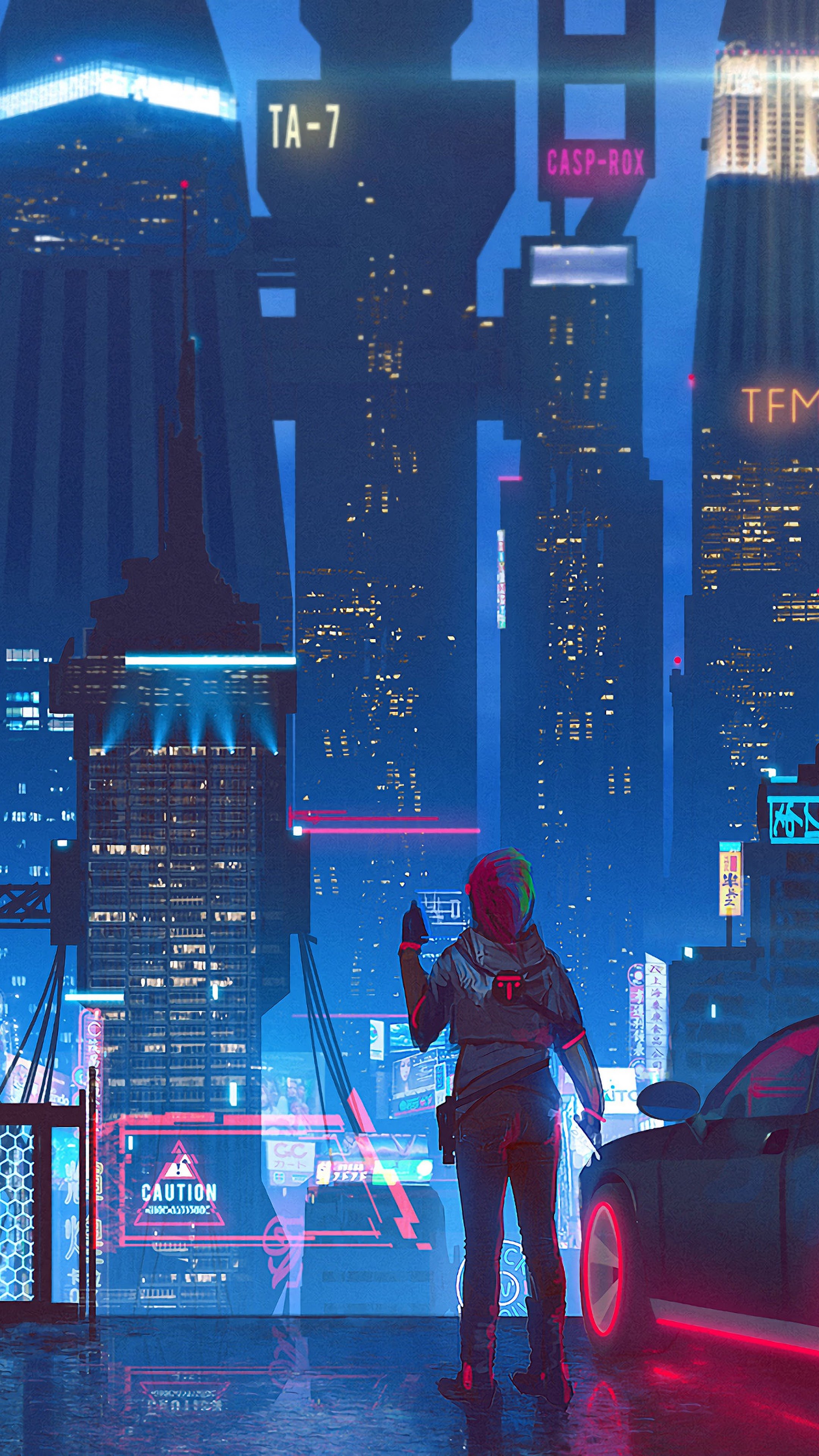 HD wallpaper city cyberpunk science fiction neon artwork night city  lights  Wallpaper Flare