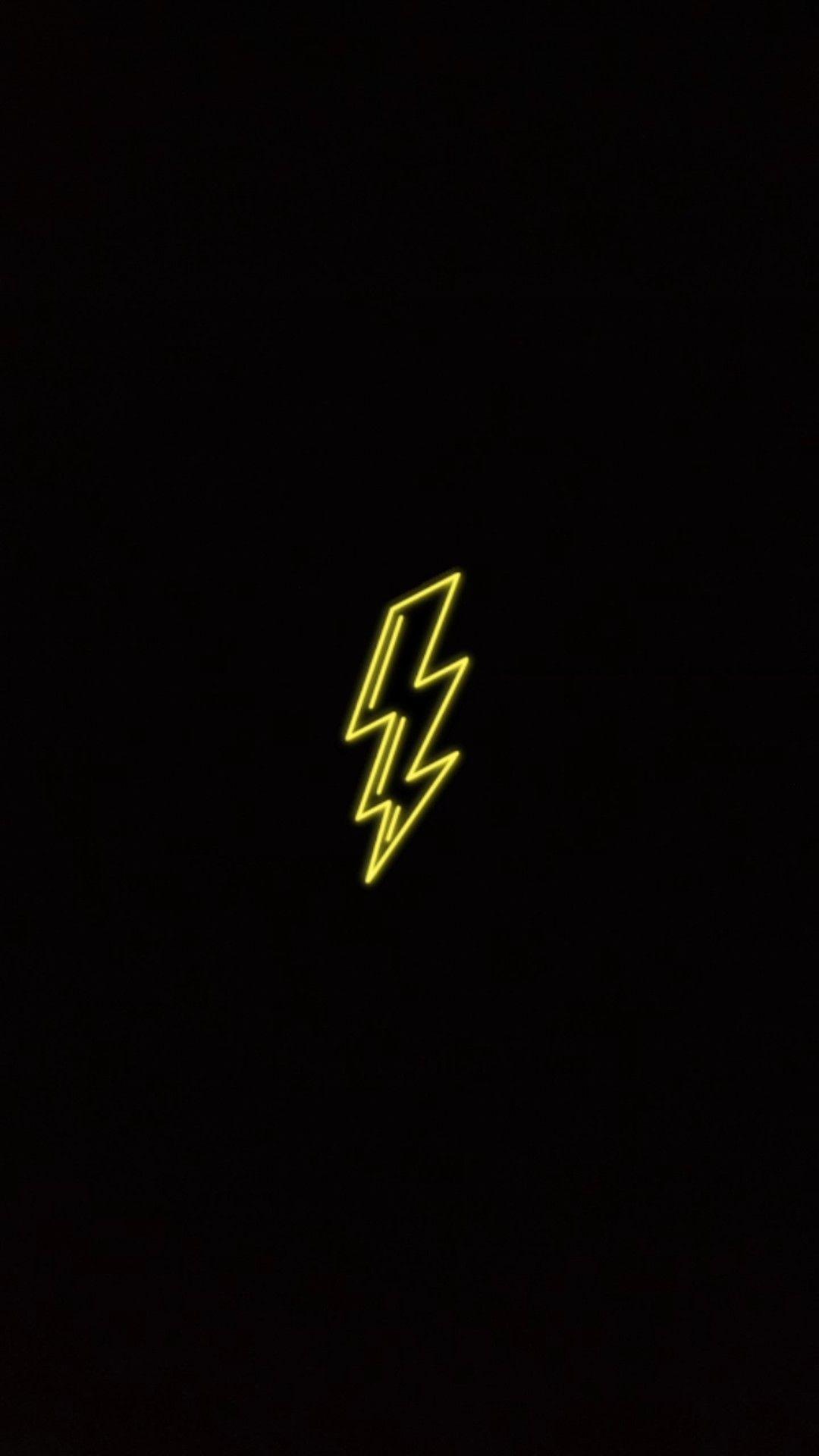 Neon lightning. Neon wallpaper, Black phone