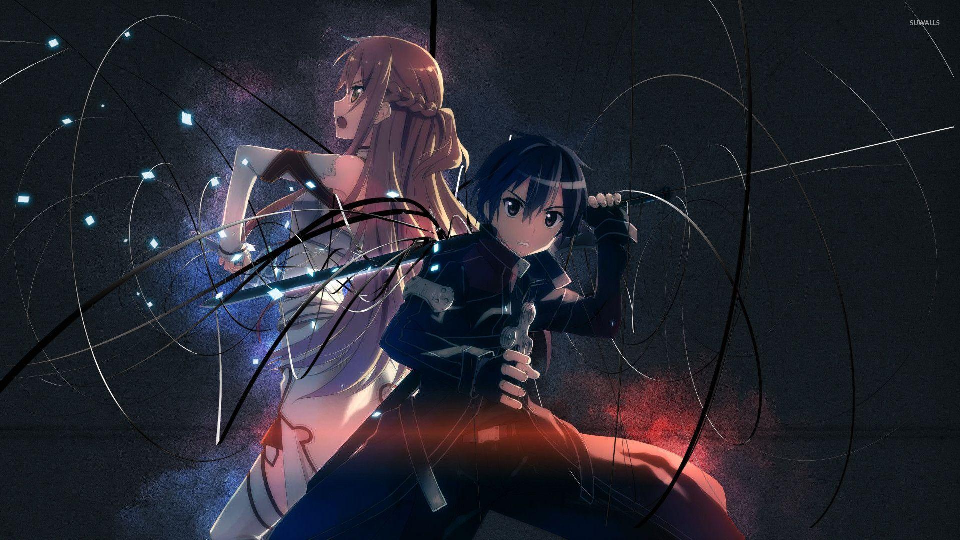 Asuna and Kirito Art Online wallpaper