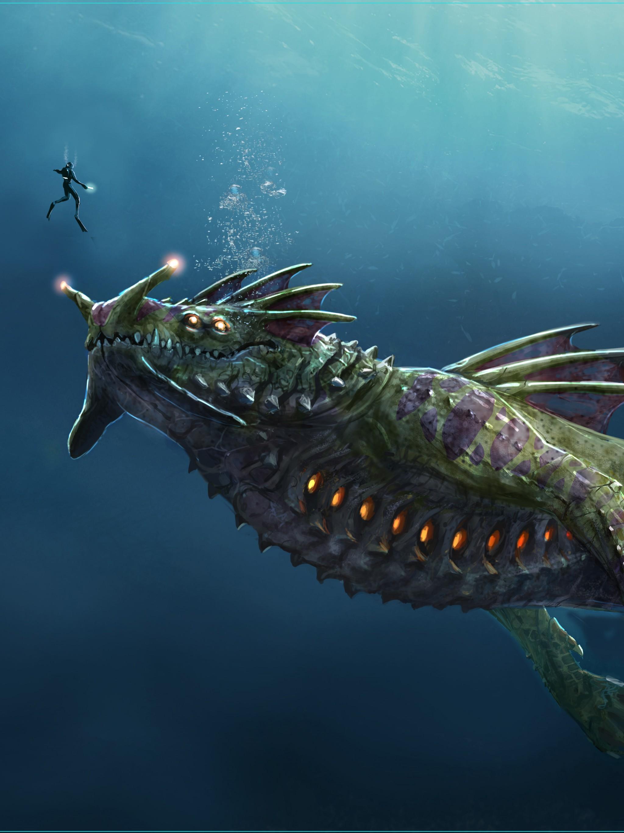 Download Wallpaper Sea Dragon Leviathan