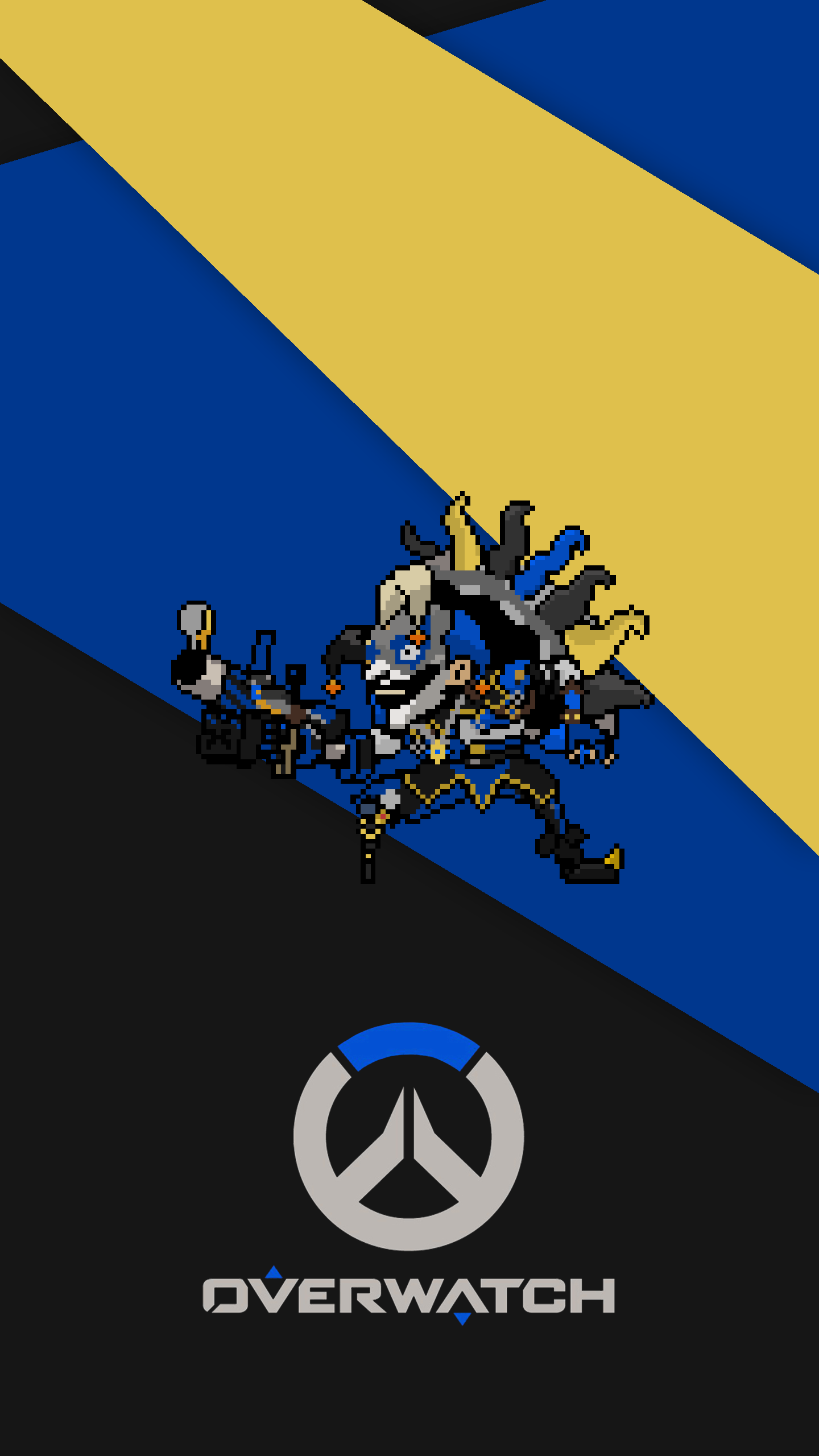 I made a material themed phone wallpaper for every hero