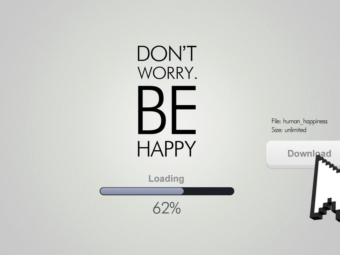 Download wallpaper 1152x864 happiness, loading, happy