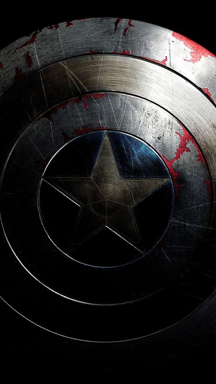 Downaload Captain America, shield, superhero, dark wallpaper