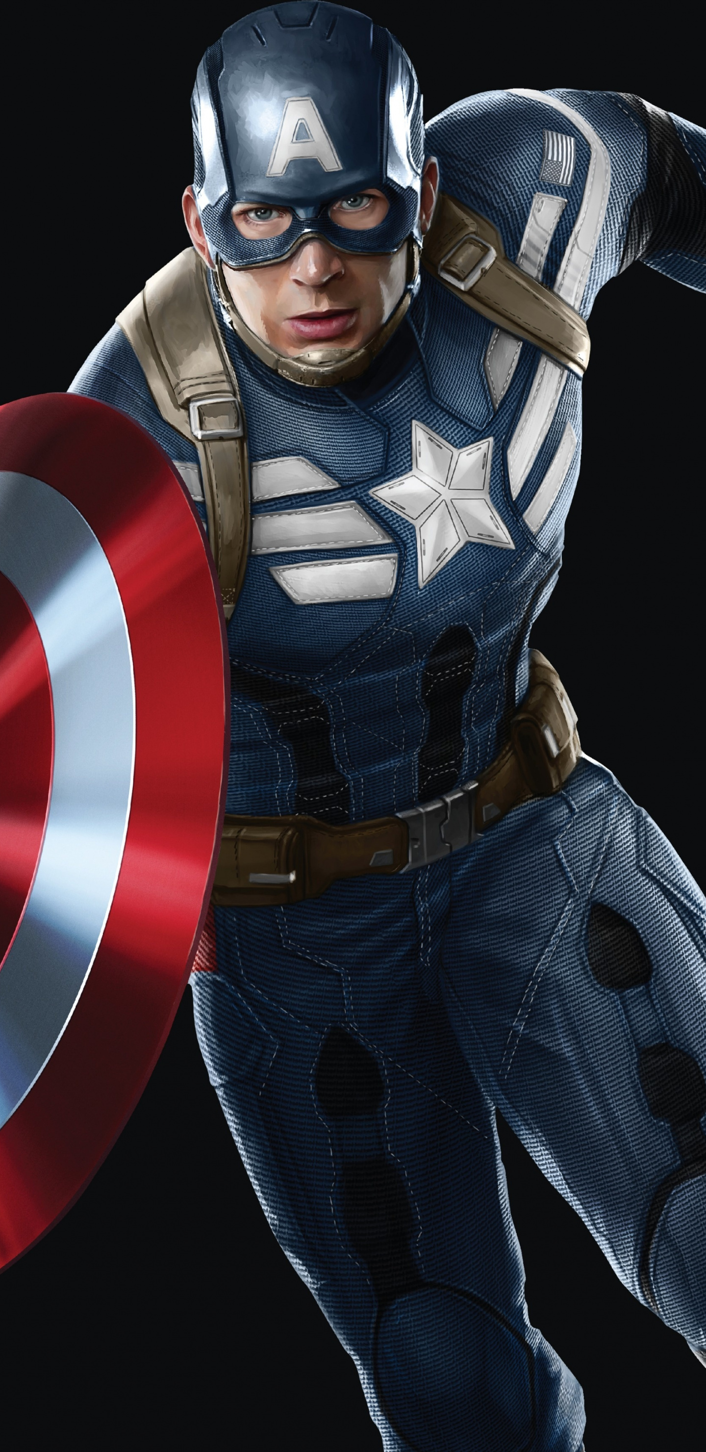 Download 1440x2960 wallpaper captain america, superhero