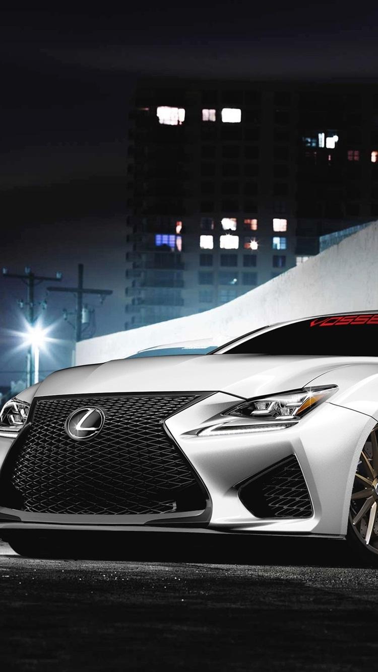 Lexus RC F White Car Front View 750x1334 IPhone 8 7 6 6S
