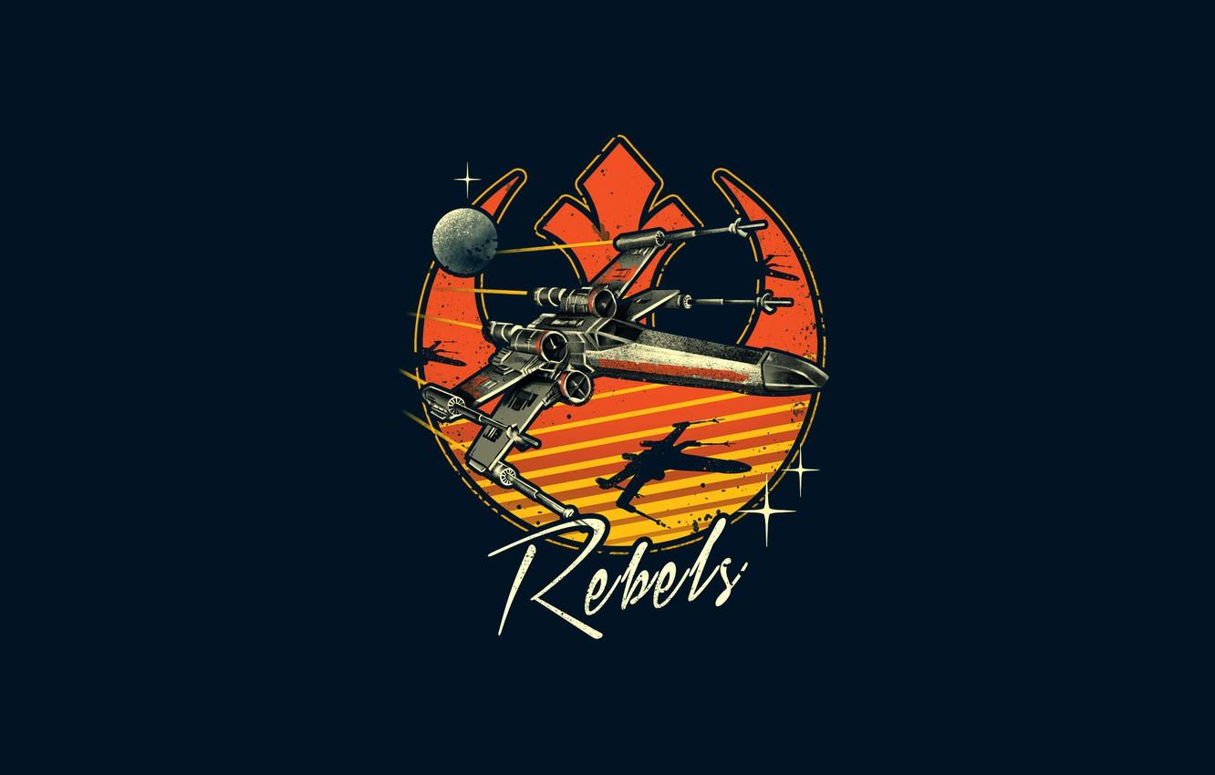 Wallpaper Minimalism, Star Wars, Background, Art, X Wing, 80's, By Vincenttrinidad, Vincenttrinidad, By Vincent Trinidad, Vincent Trinidad, Retro Rebels, T 65 «X Wing», Rebels Space Ship In Retro Style, T 65 Image For Desktop, Section минимализм