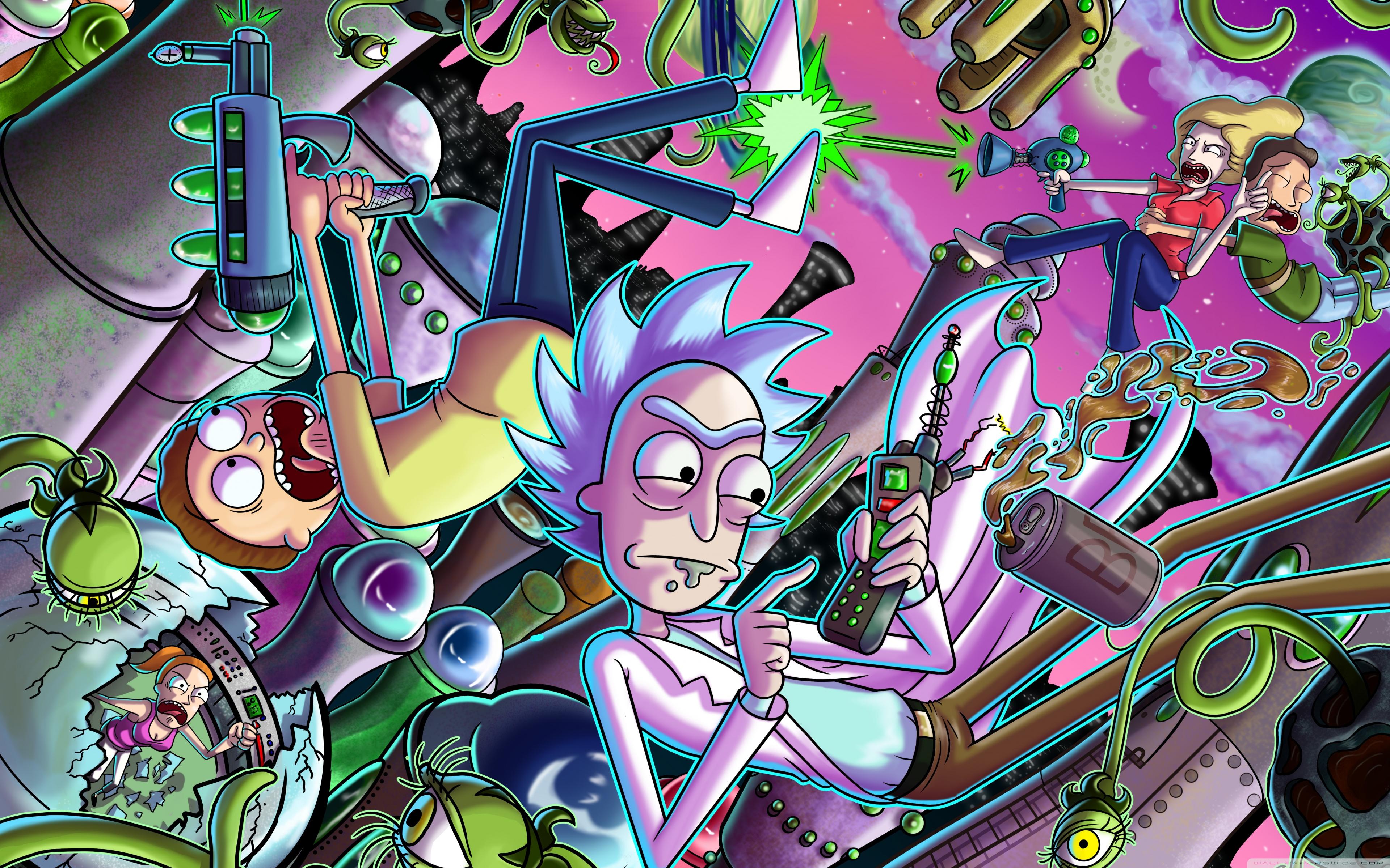 Rick and Morty Time Travel Ultra HD Desktop Background Wallpaper