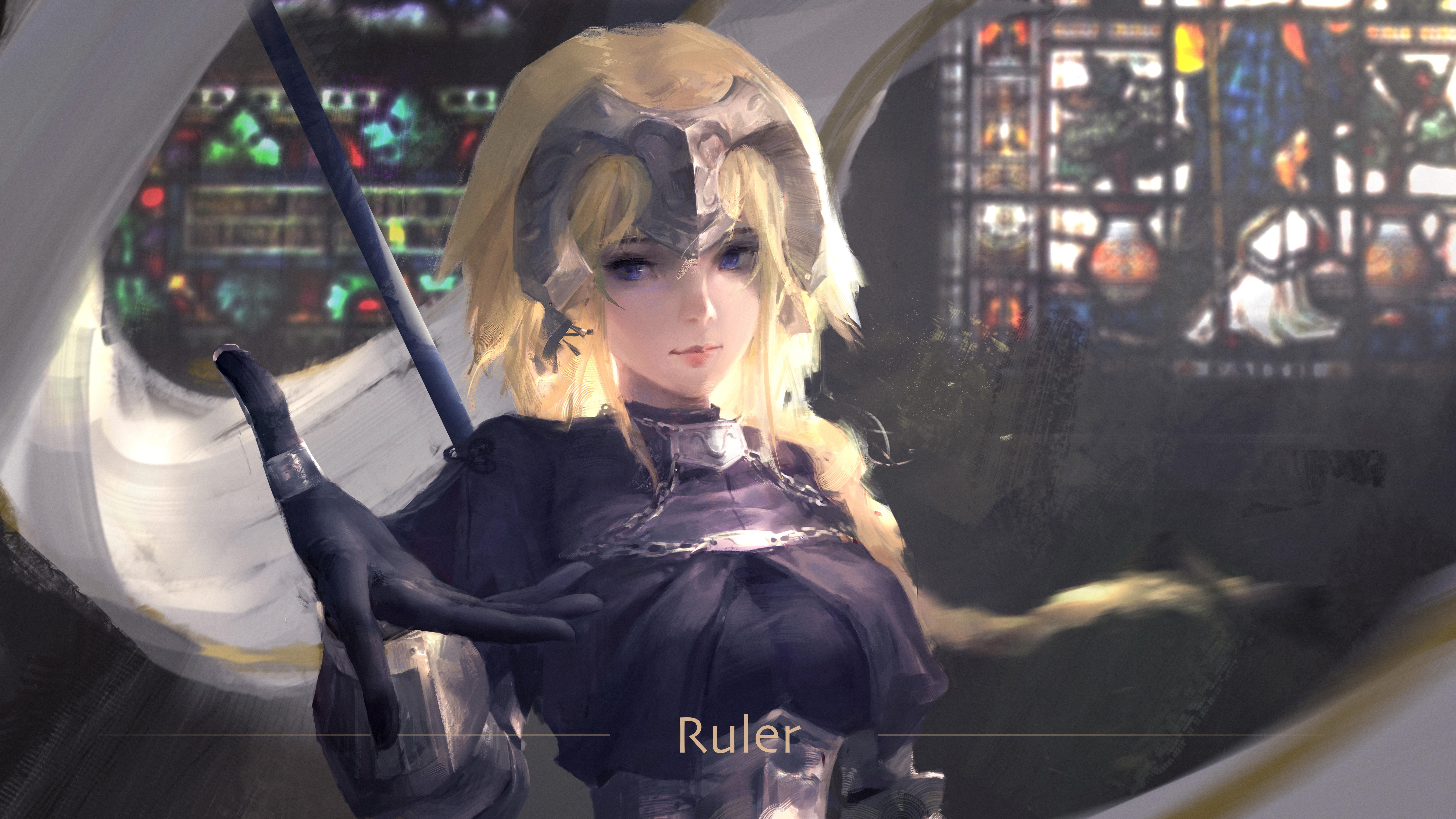 Jeanne D Arc Ruler Fate Grand Order, HD Anime, 4k Wallpaper