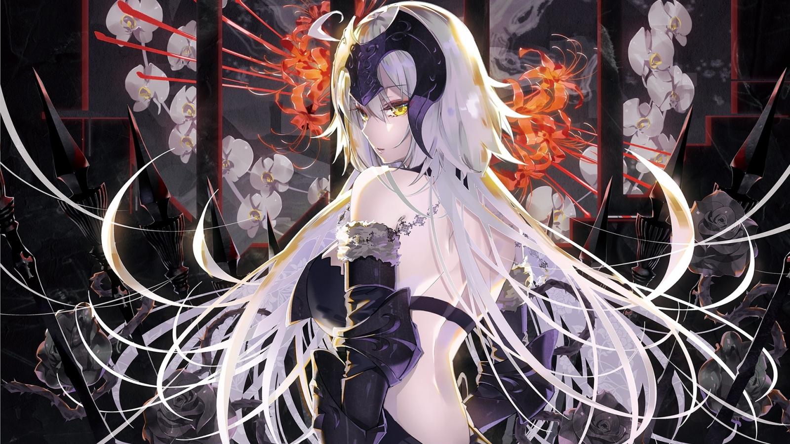 Download 1600x900 wallpaper hot, anime girl, jeanne d'arc