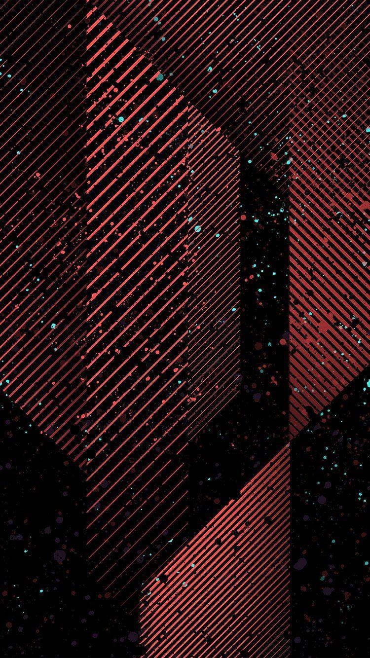 Dark Art Minimal Pattern Red Wallpaper HD iPhone Dark