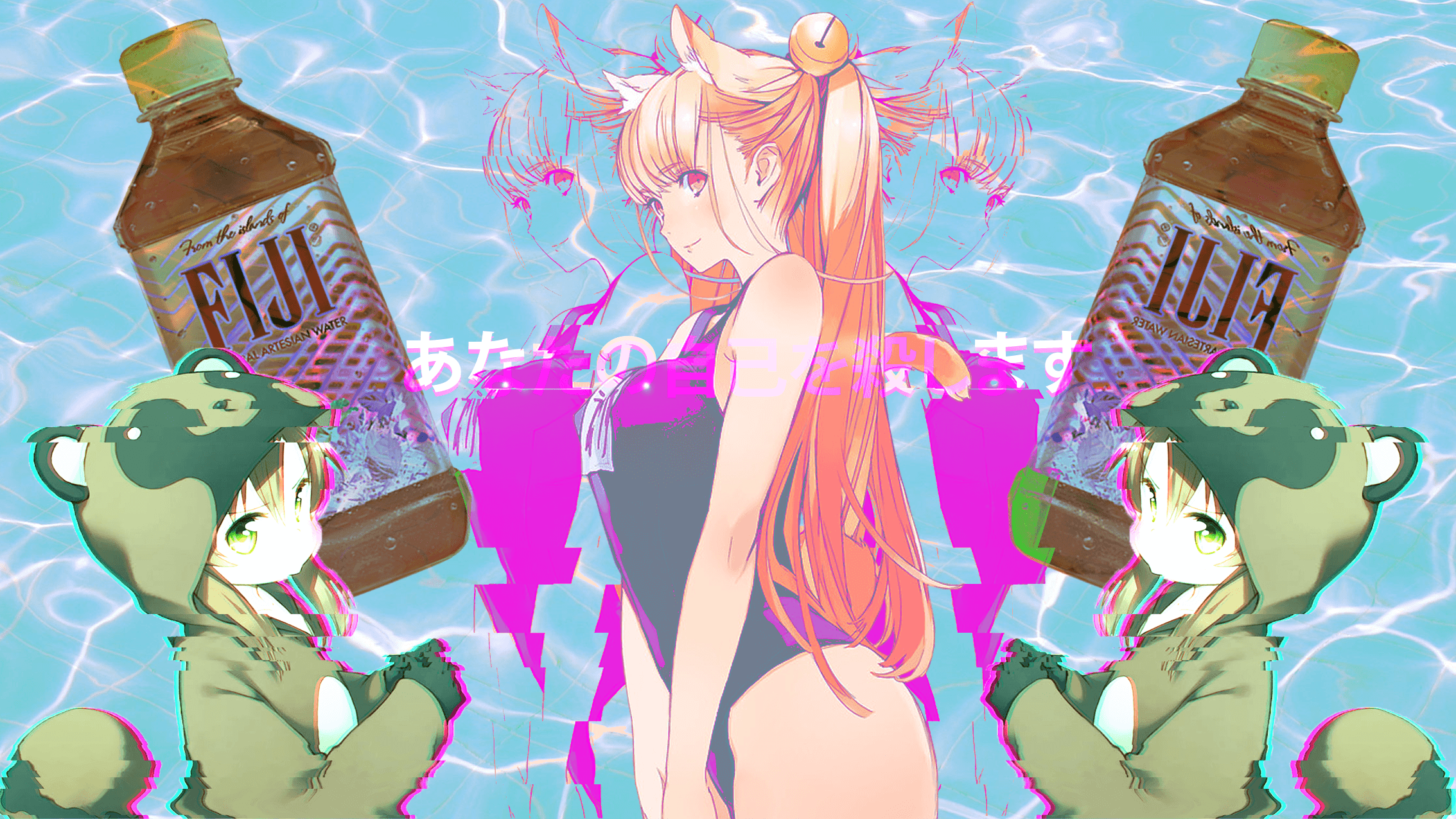 Some Anime Vaporwave Wallpapers.